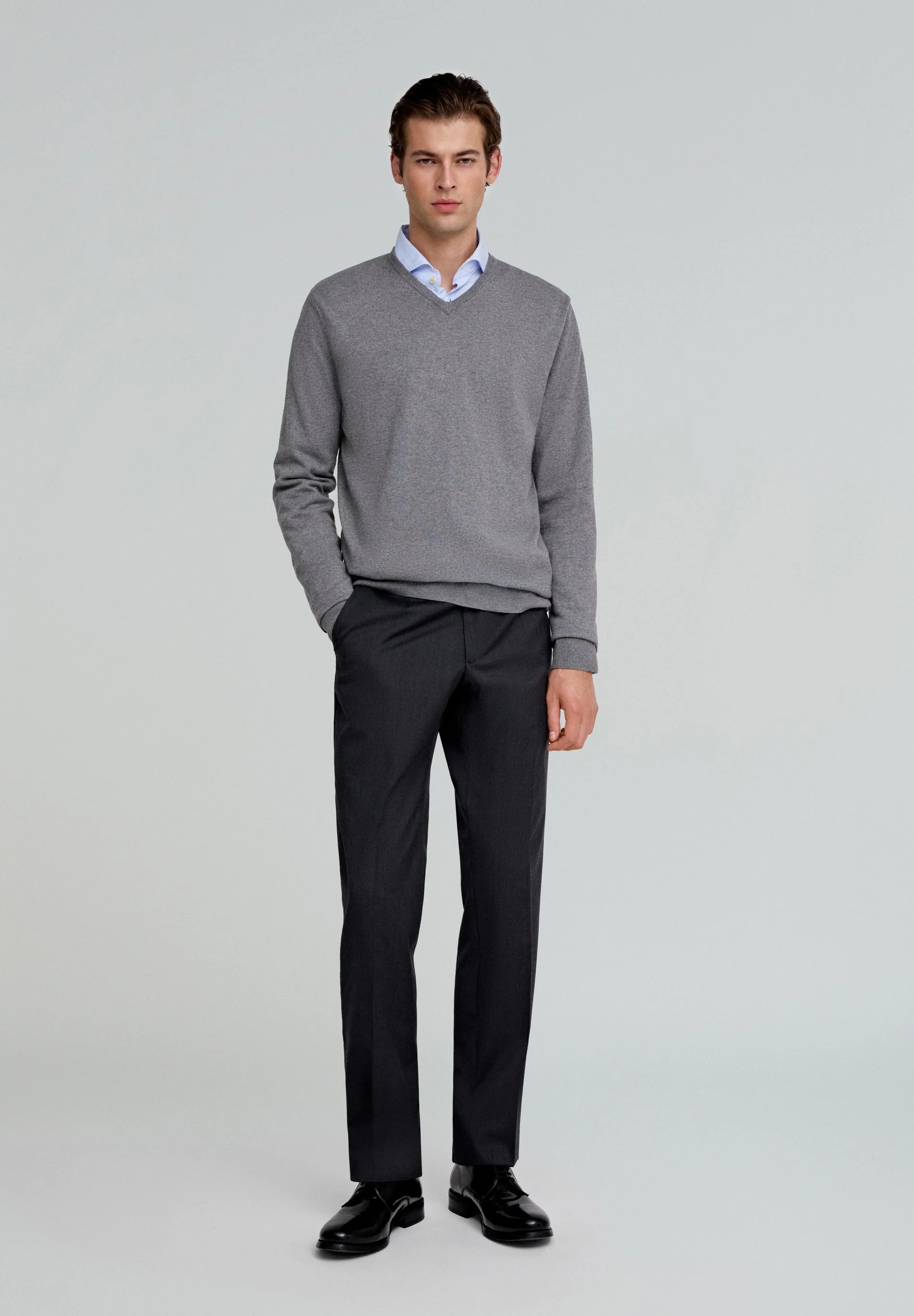 BASIC COTTON EMBROIDERED SWEATER - Image 2