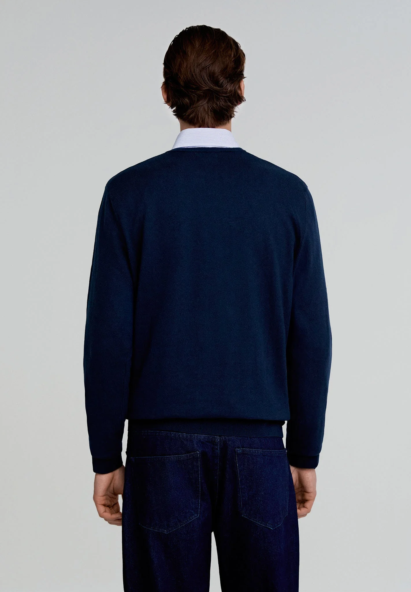 BASIC COTTON EMBROIDERED SWEATER - Image 4