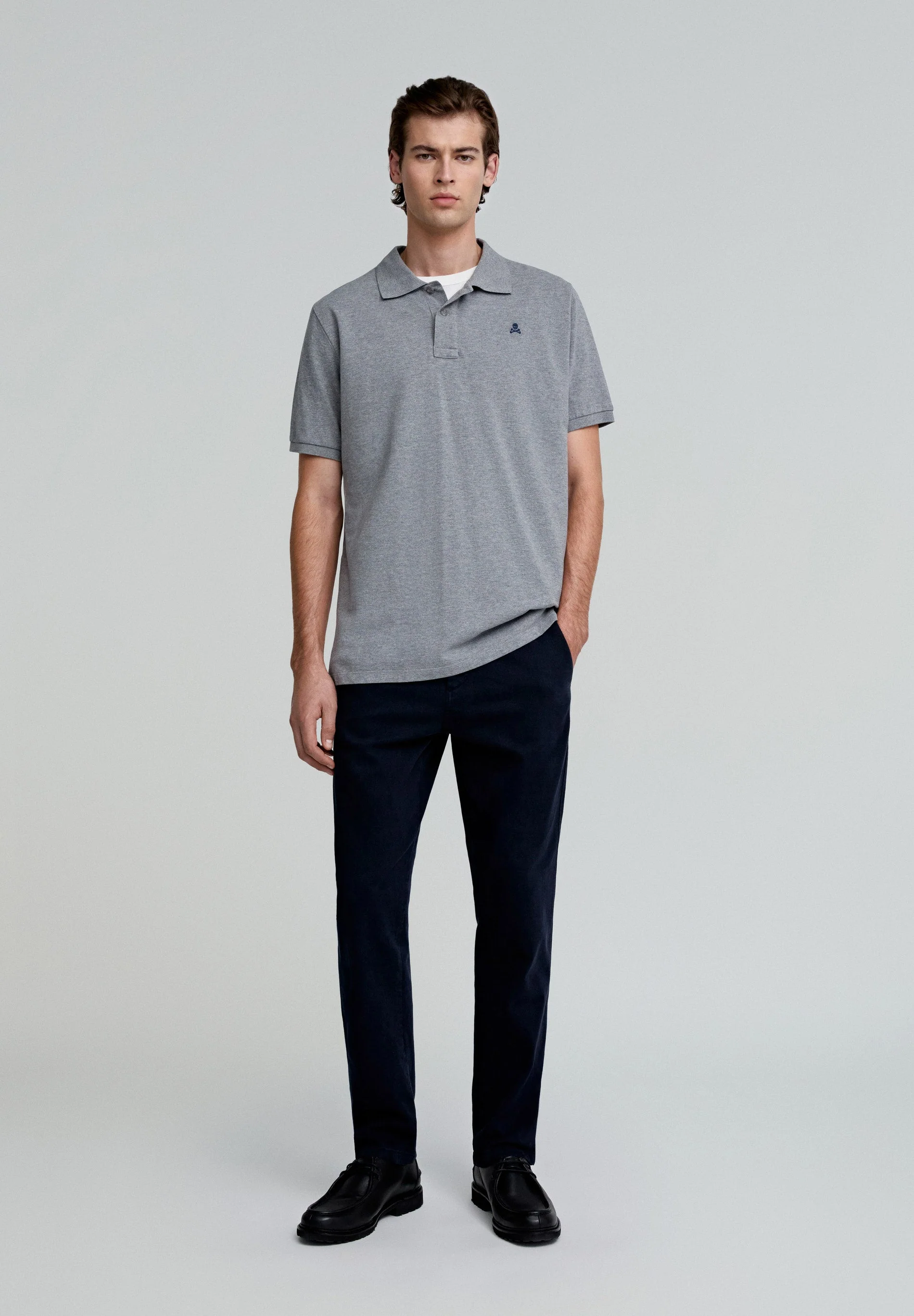 BASIC POLO SHIRT WITH CONTRAST SKULL - Image 2