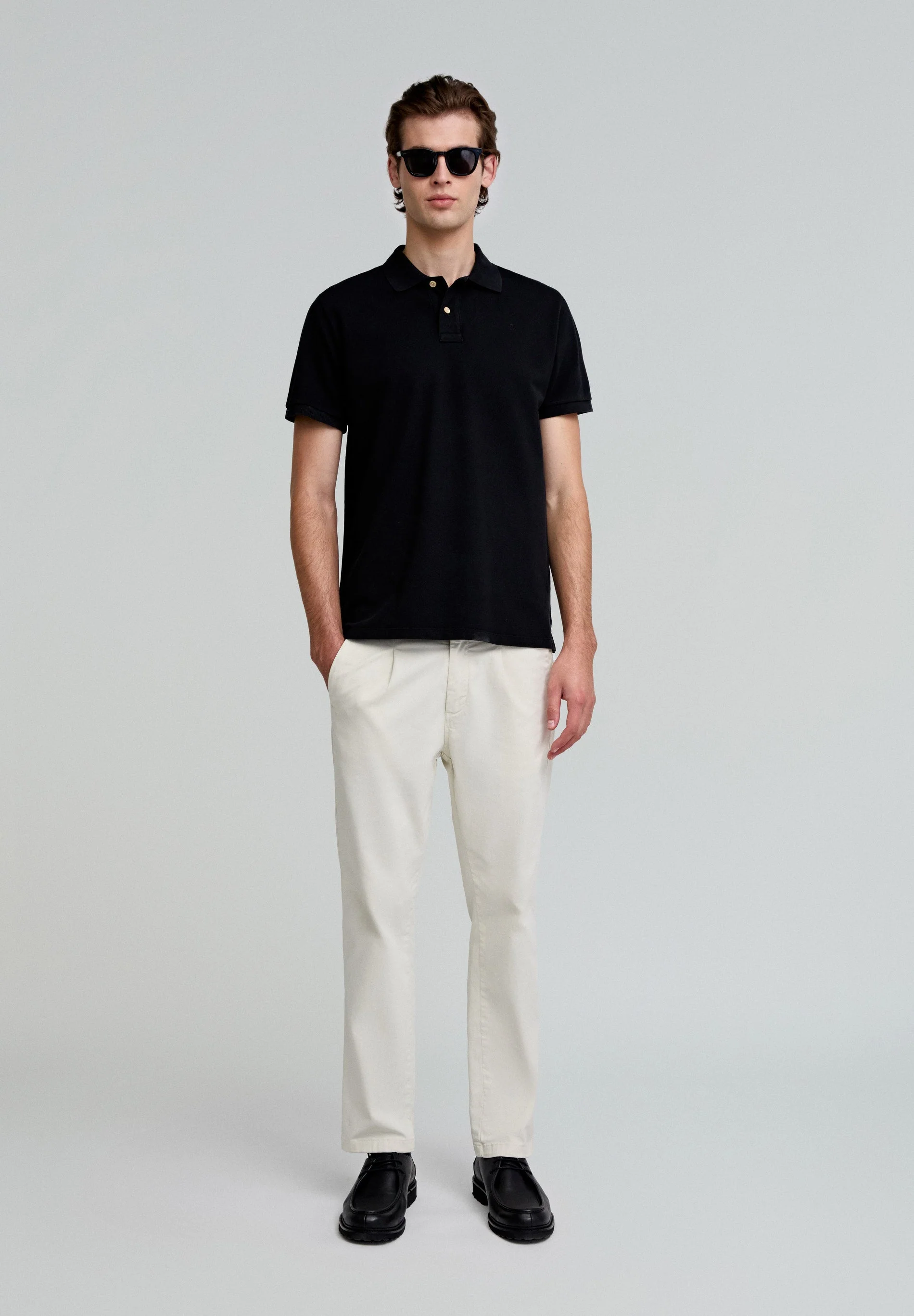 BASIC POLO SHIRT WITH SKULL DETAIL - Image 2