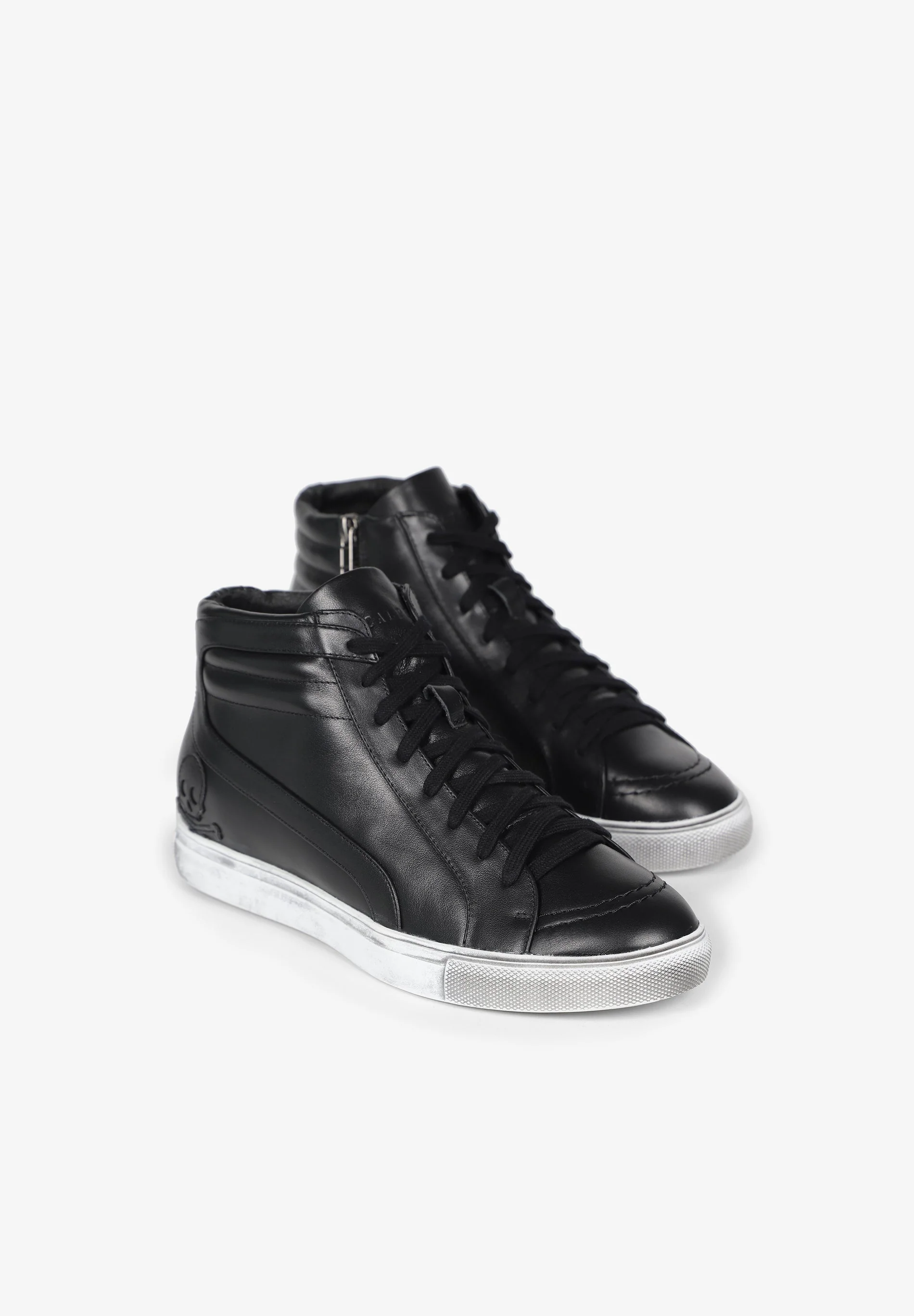 HIGH TOP LEATHER SNEAKERS - Image 3