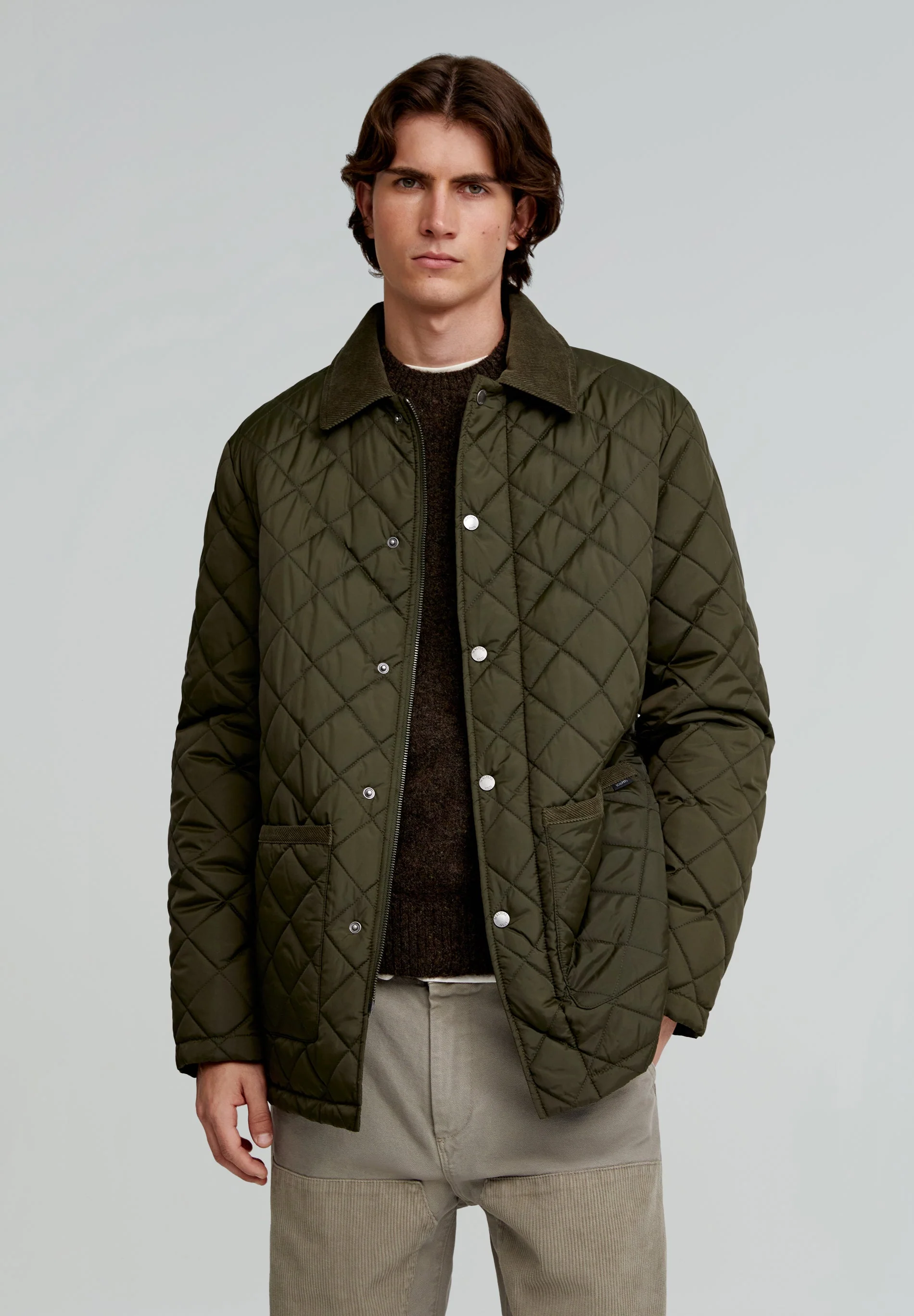 PREMIUM QUILTED JACKET WITH CORDUROY COLLAR - Image 2