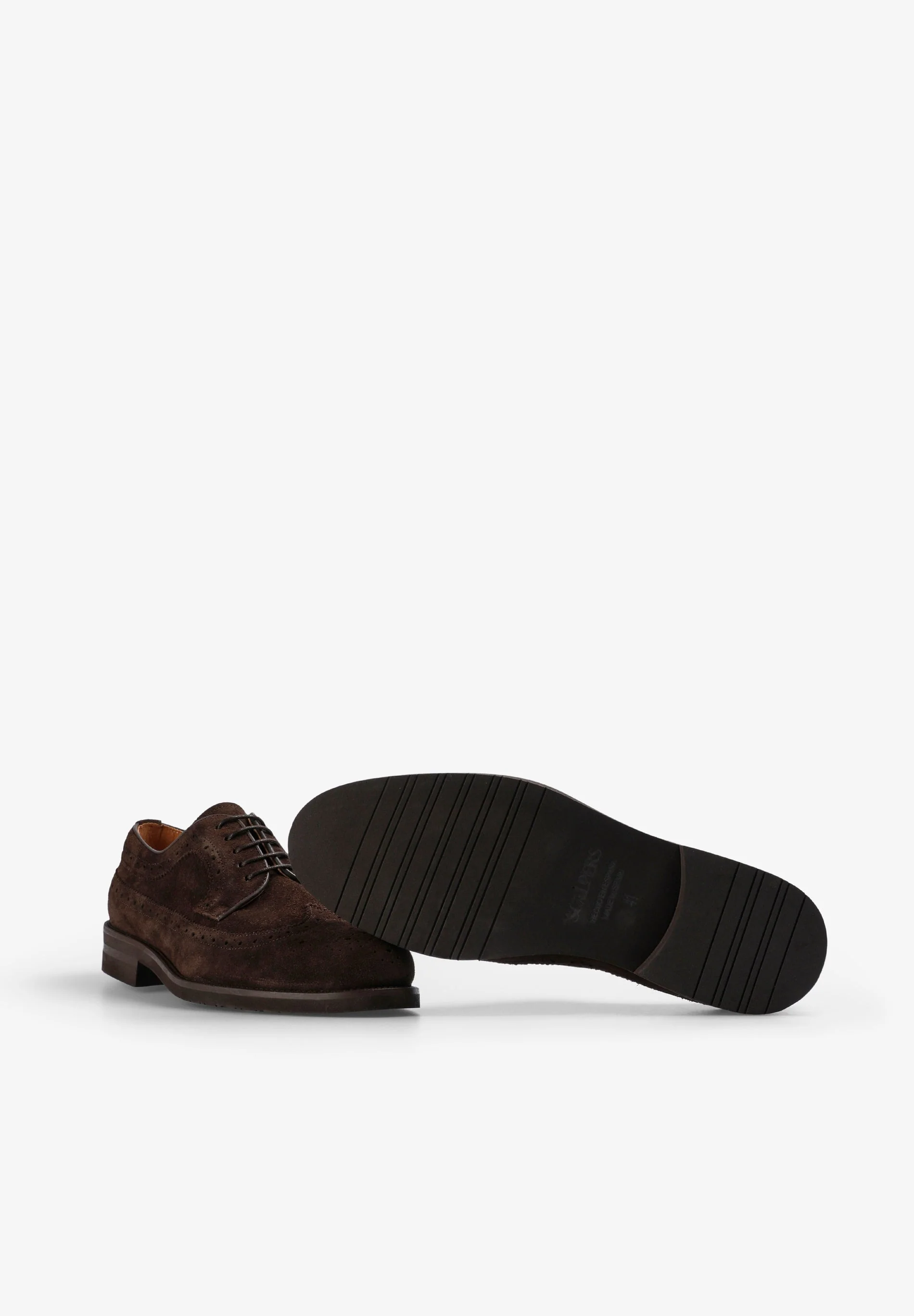 CONTRAST SUEDE DERBY SHOES - Image 4