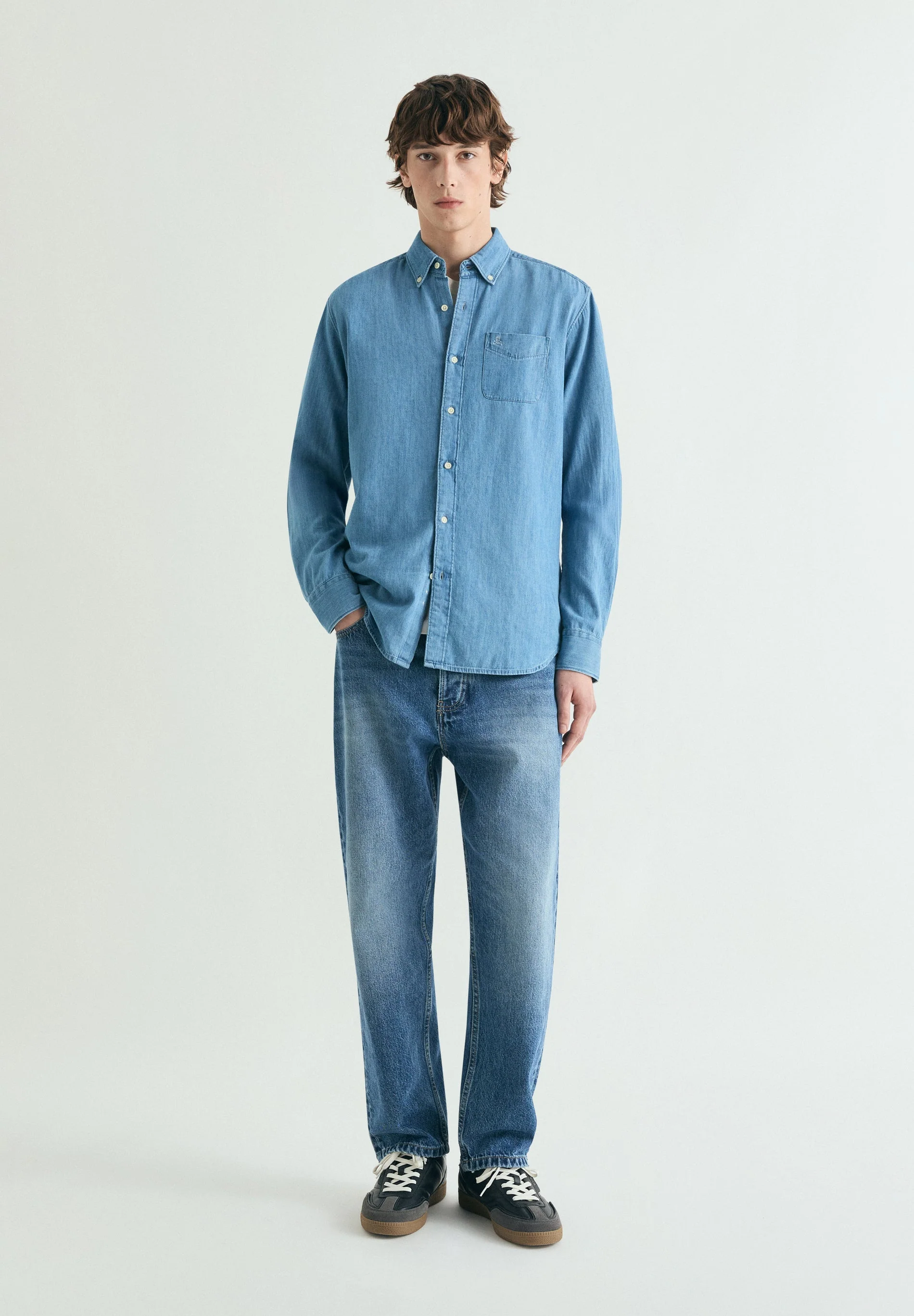 REGULAR FIT DENIM SHIRT - Image 2