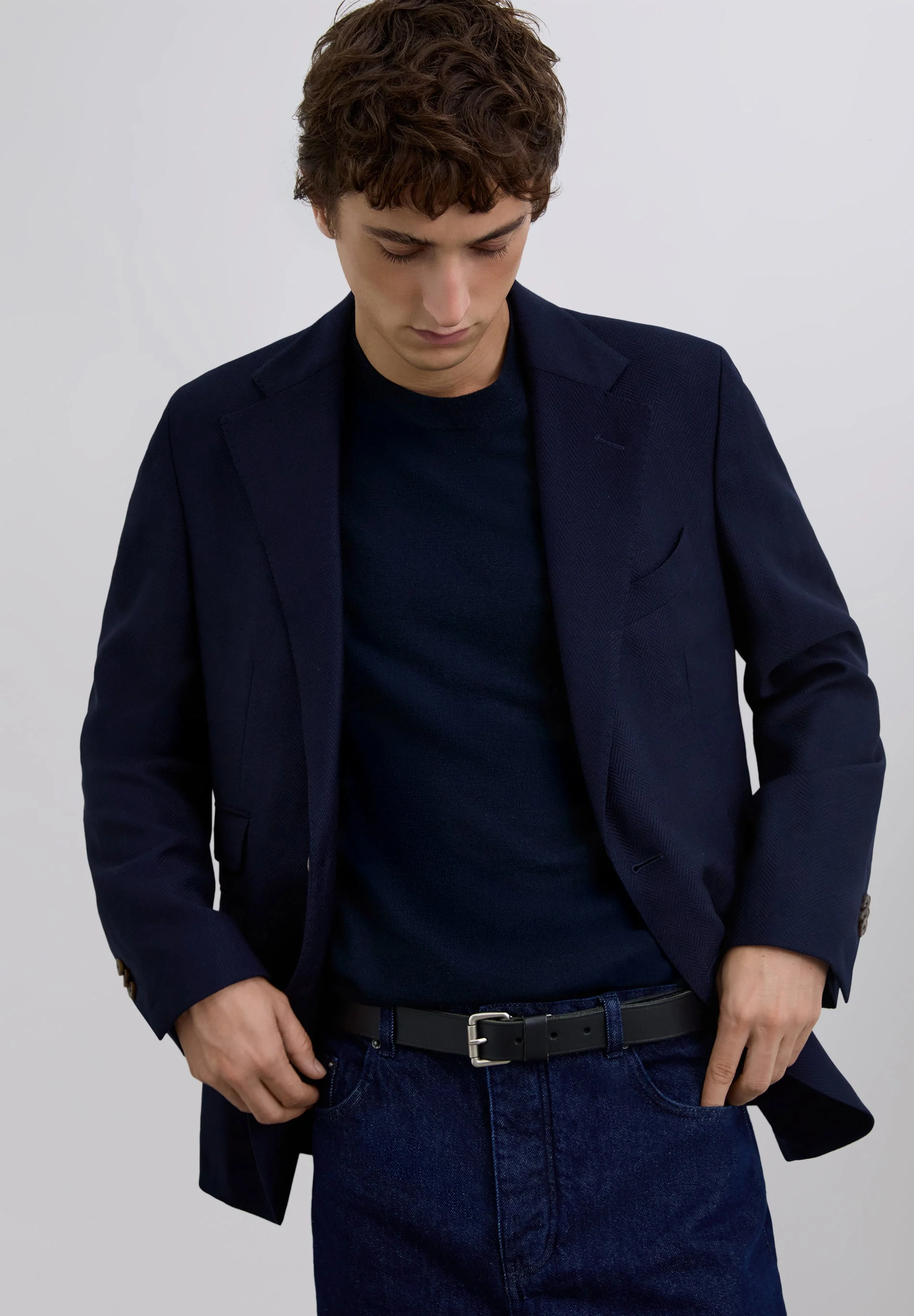 PLAIN-COLOURED WOOL BLAZER - Image 4
