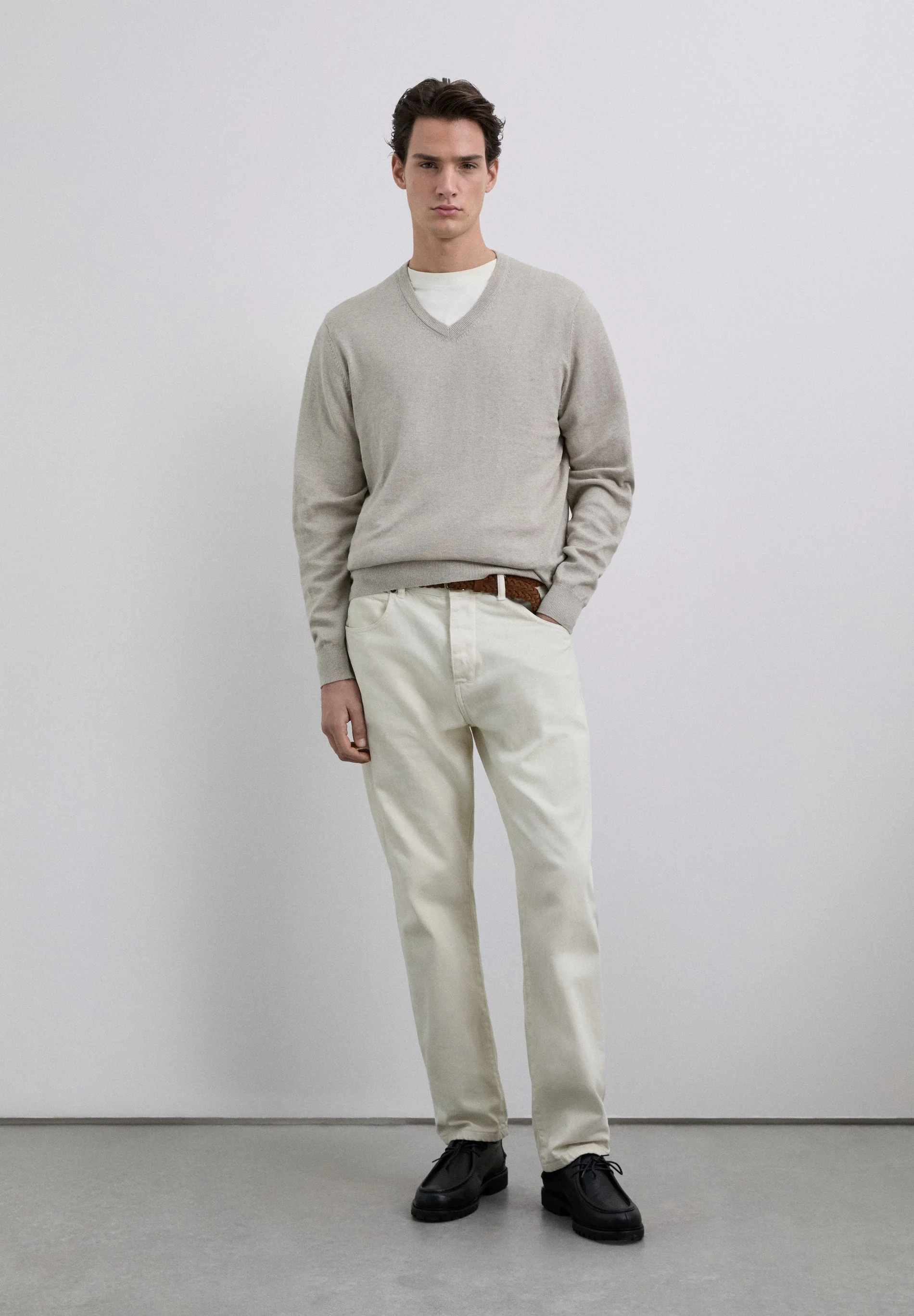 V-NECK SKULL SWEATER - Image 3