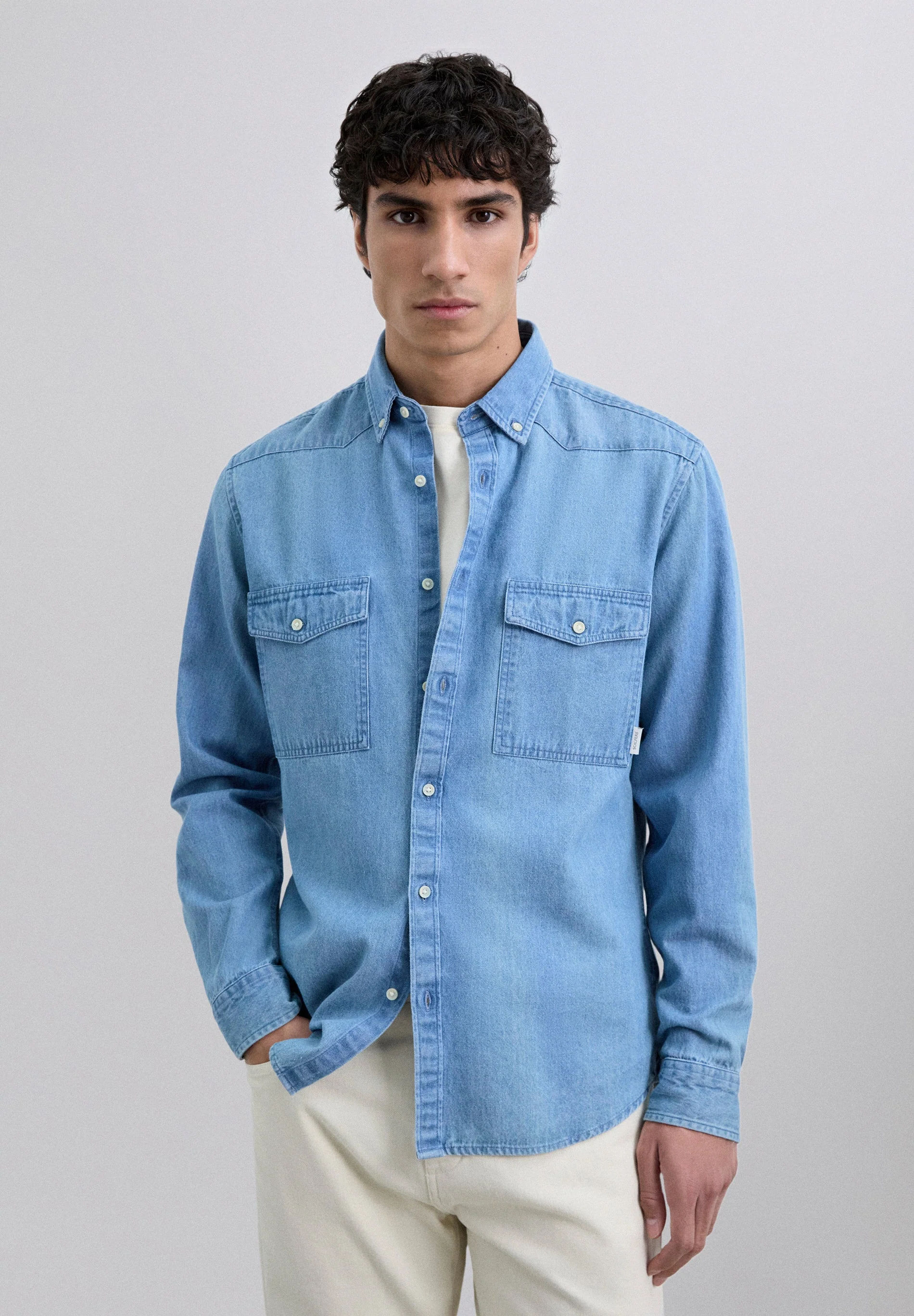 DENIM COTTON SHIRT - Image 2