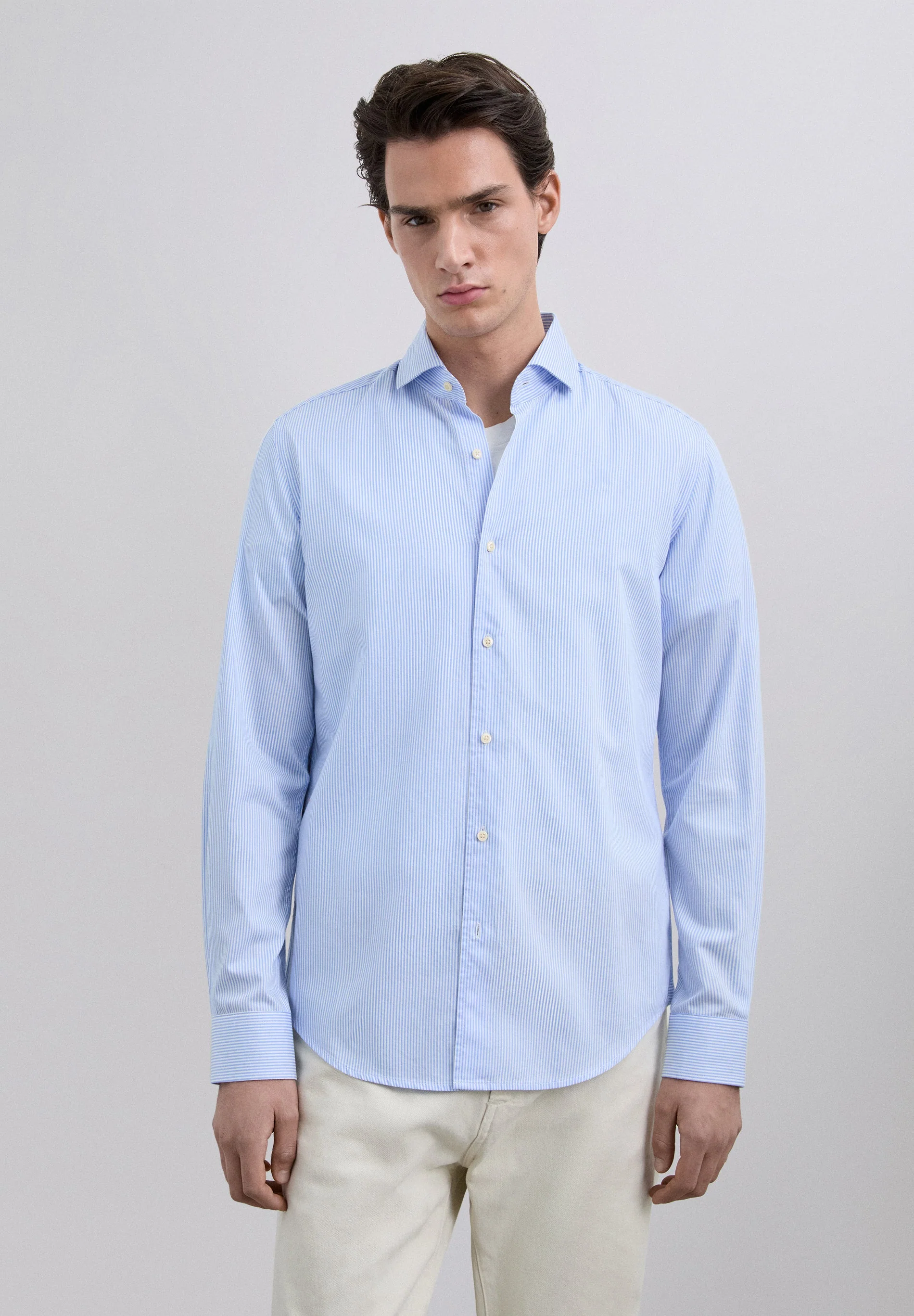 STRIPED COTTON SHIRT - Image 3