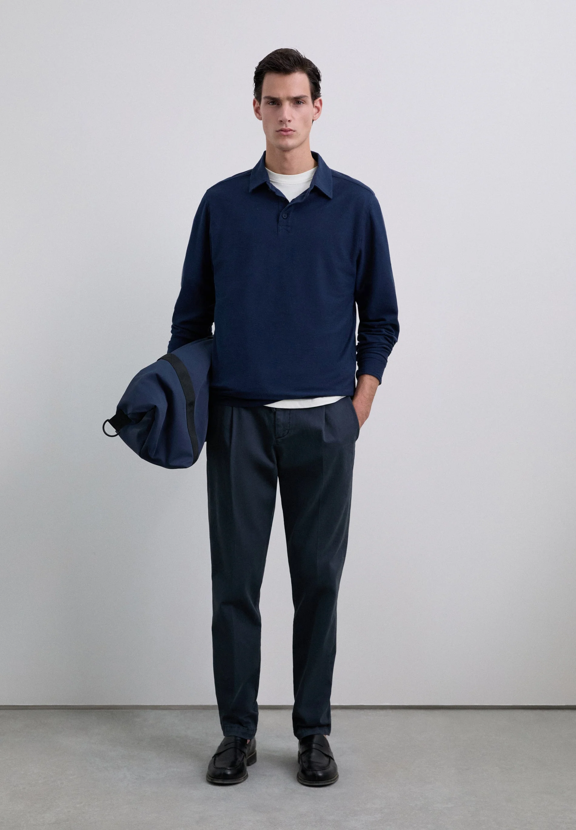 LONG SLEEVE POLO SHIRT