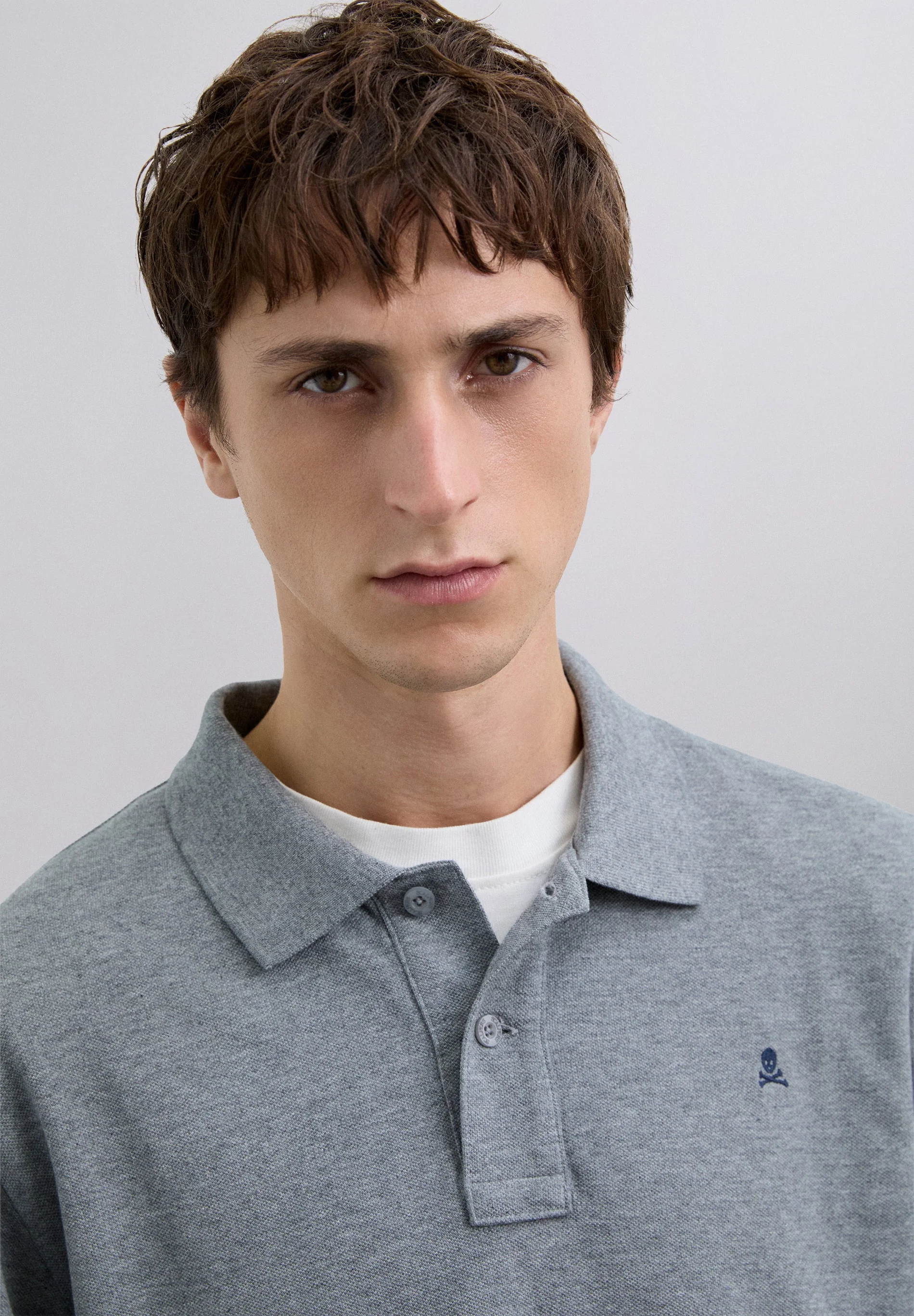 LONG SLEEVE COTTON POLO SHIRT - Image 2