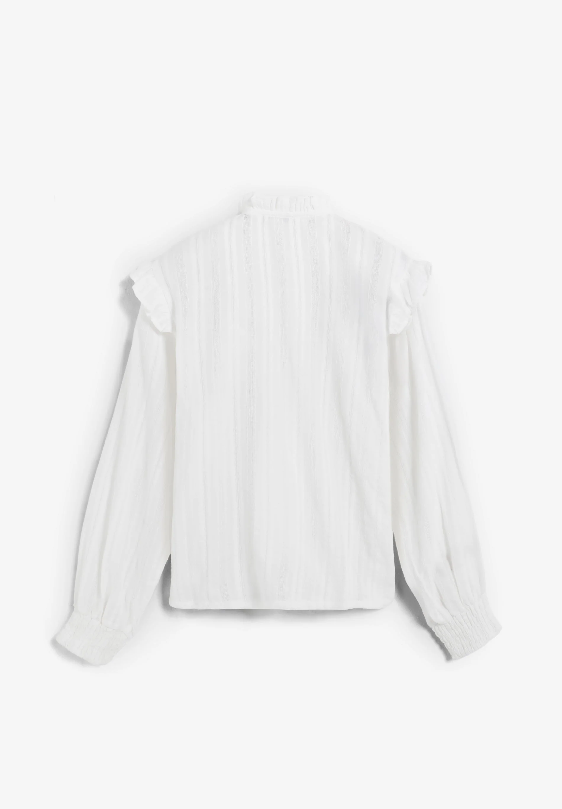 RUCHED BLOUSE WITH RUFFLES. - Image 6