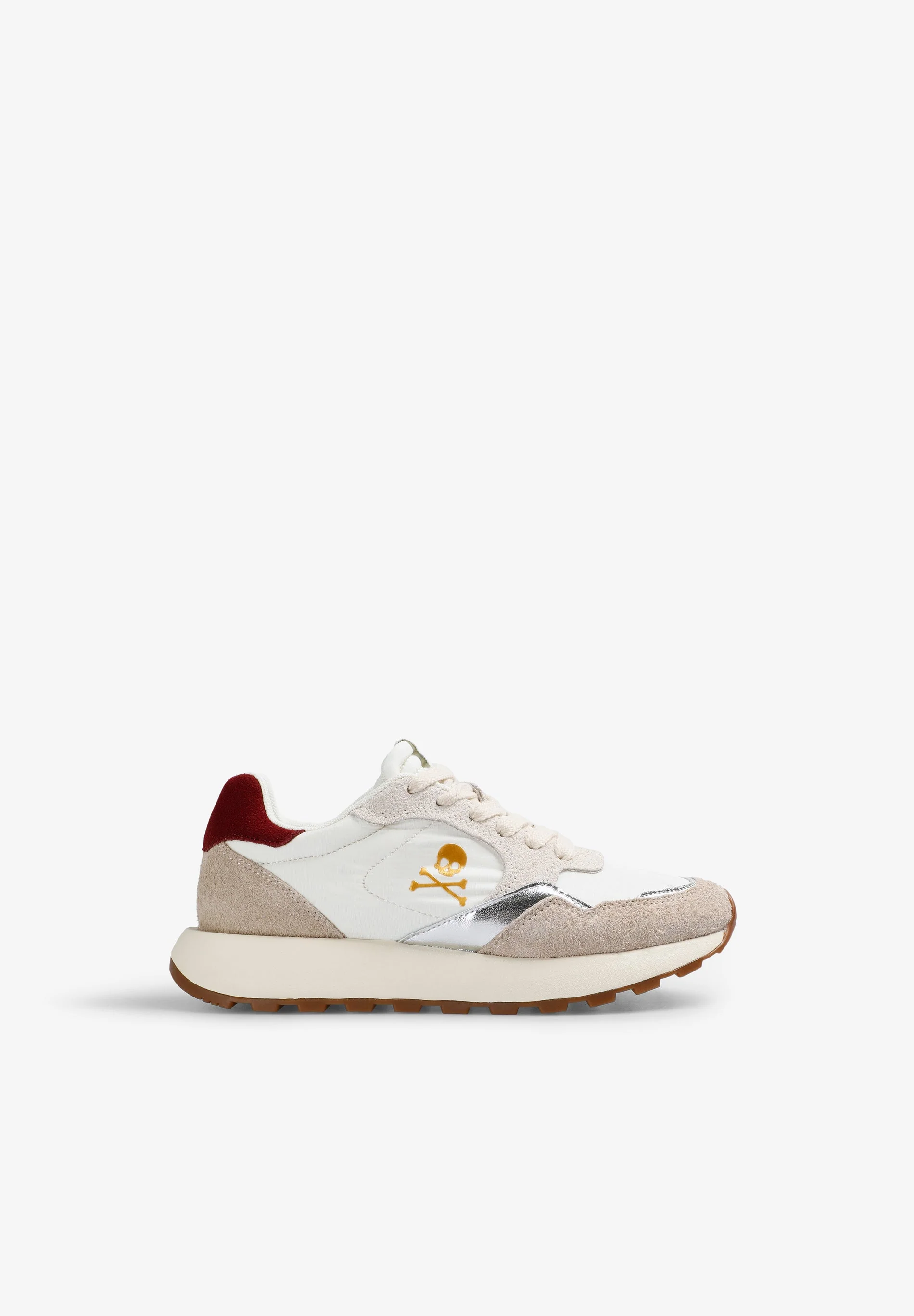 CONTRAST MULTI-TEXTURE SNEAKERS