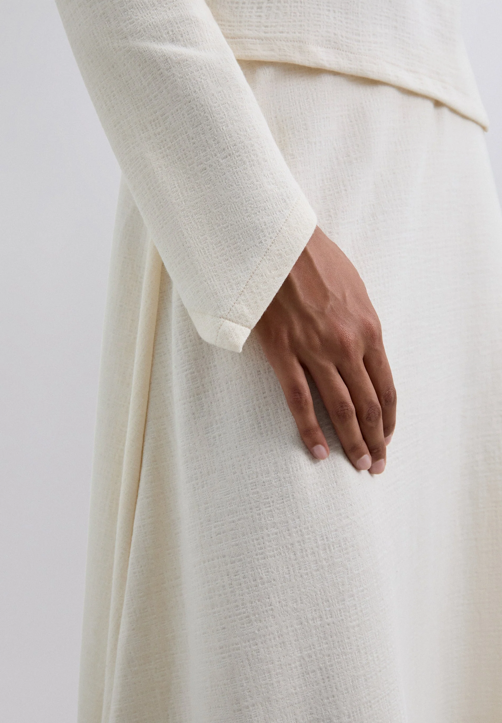 ASYMMETRIC KNIT MIDI SKIRT - Image 3