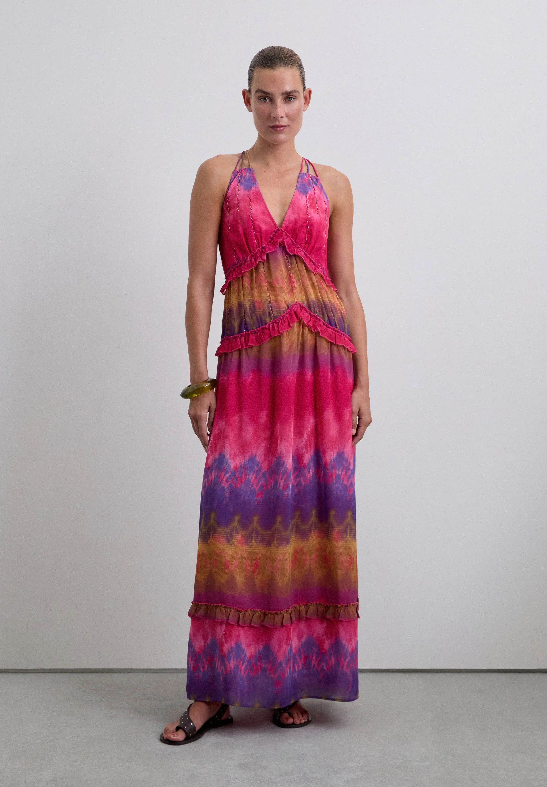 LONG TIE DYE DRESS - Image 4
