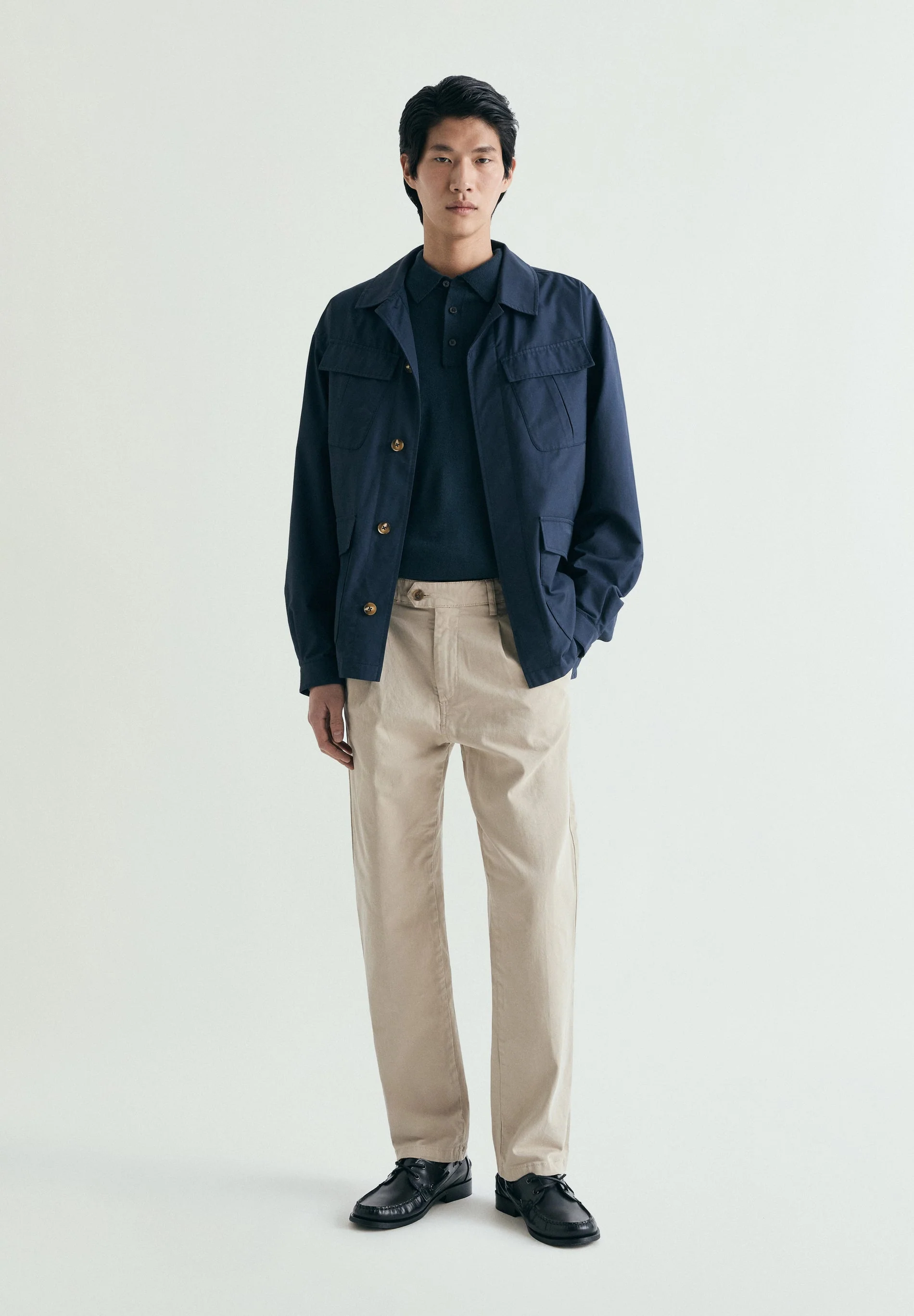 CHINO TROUSERS WITH DARTS - Image 2