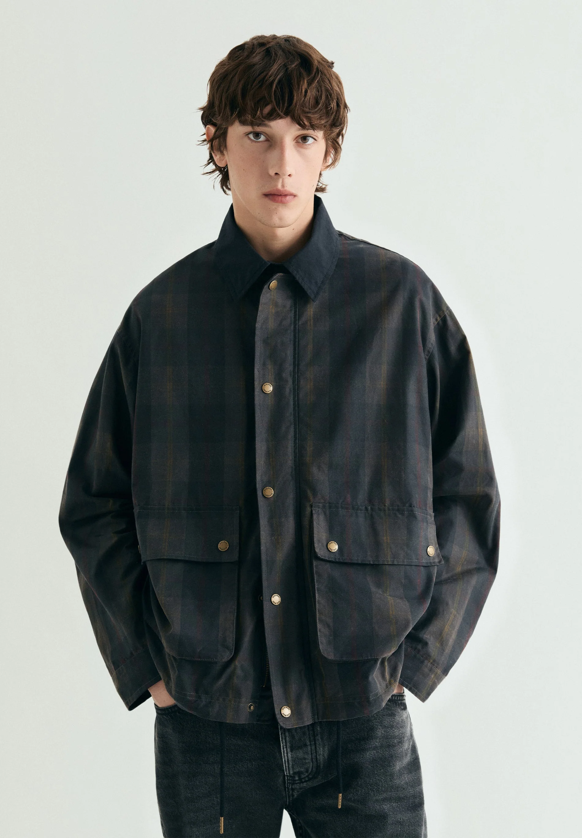 CHECK WAXED JACKET - Image 4
