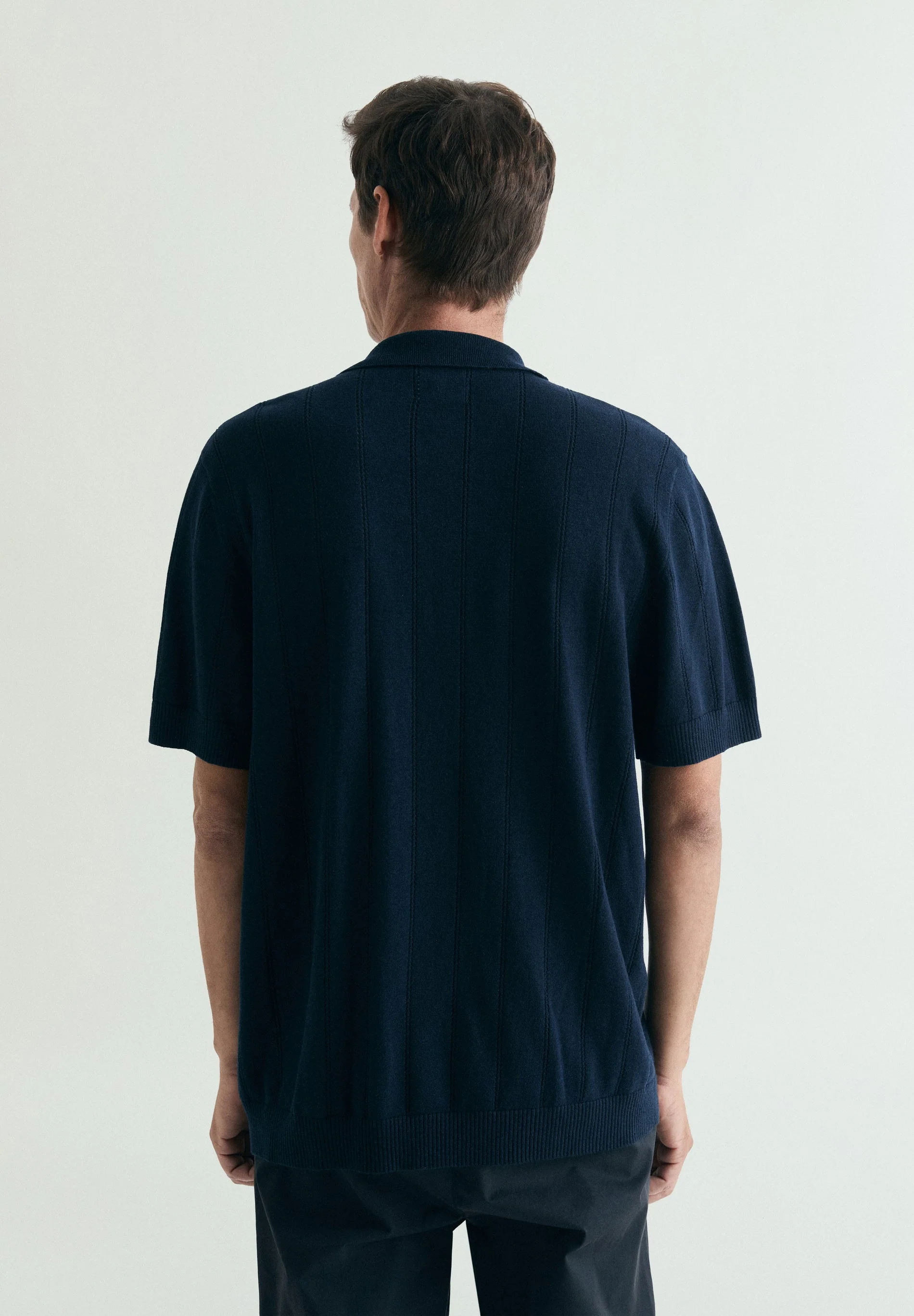 FINE KNIT POLO SHIRT WITH BUTTONS - Image 4