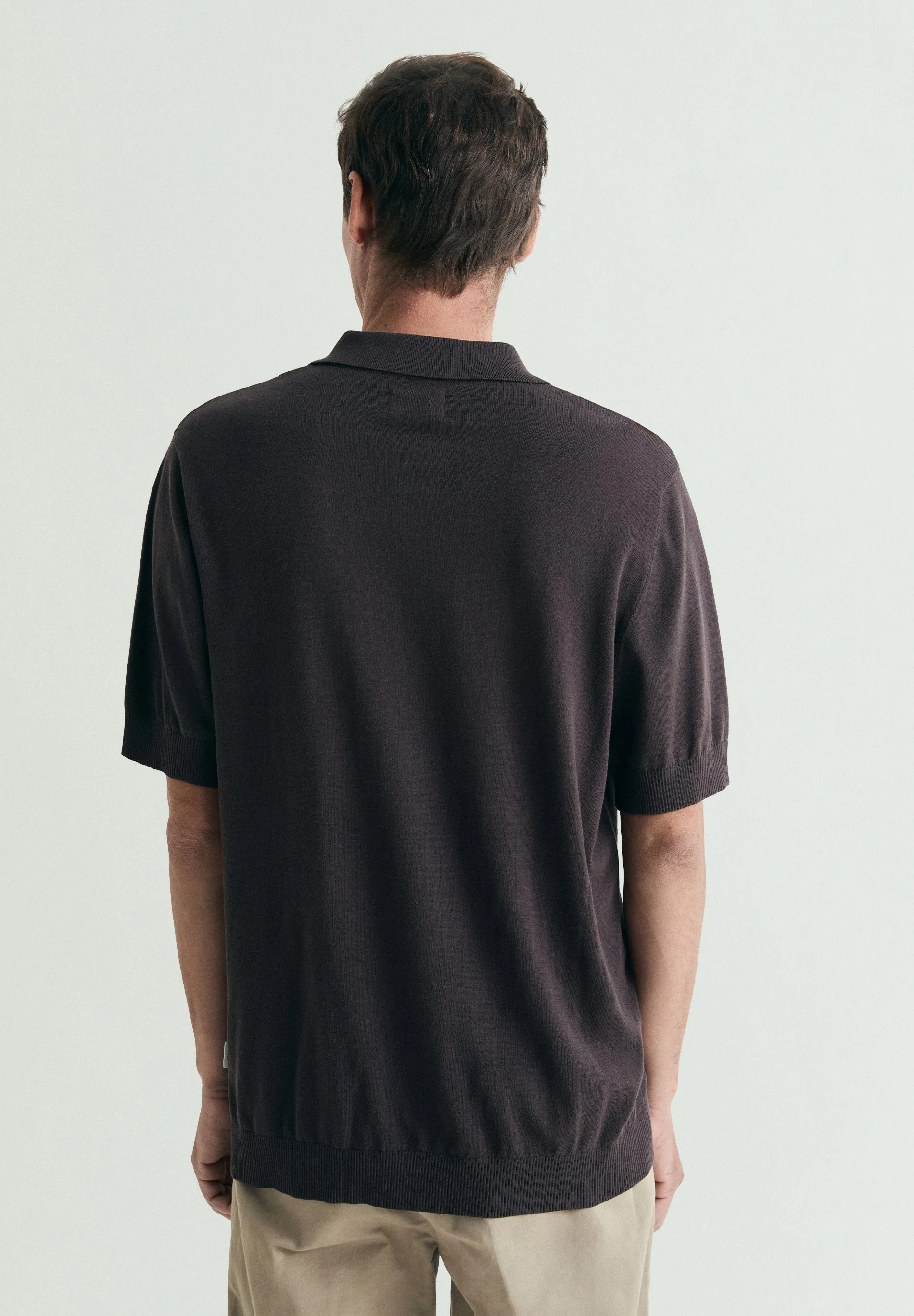FINE KNIT POLO SHIRT WITH BUTTONS - Image 6