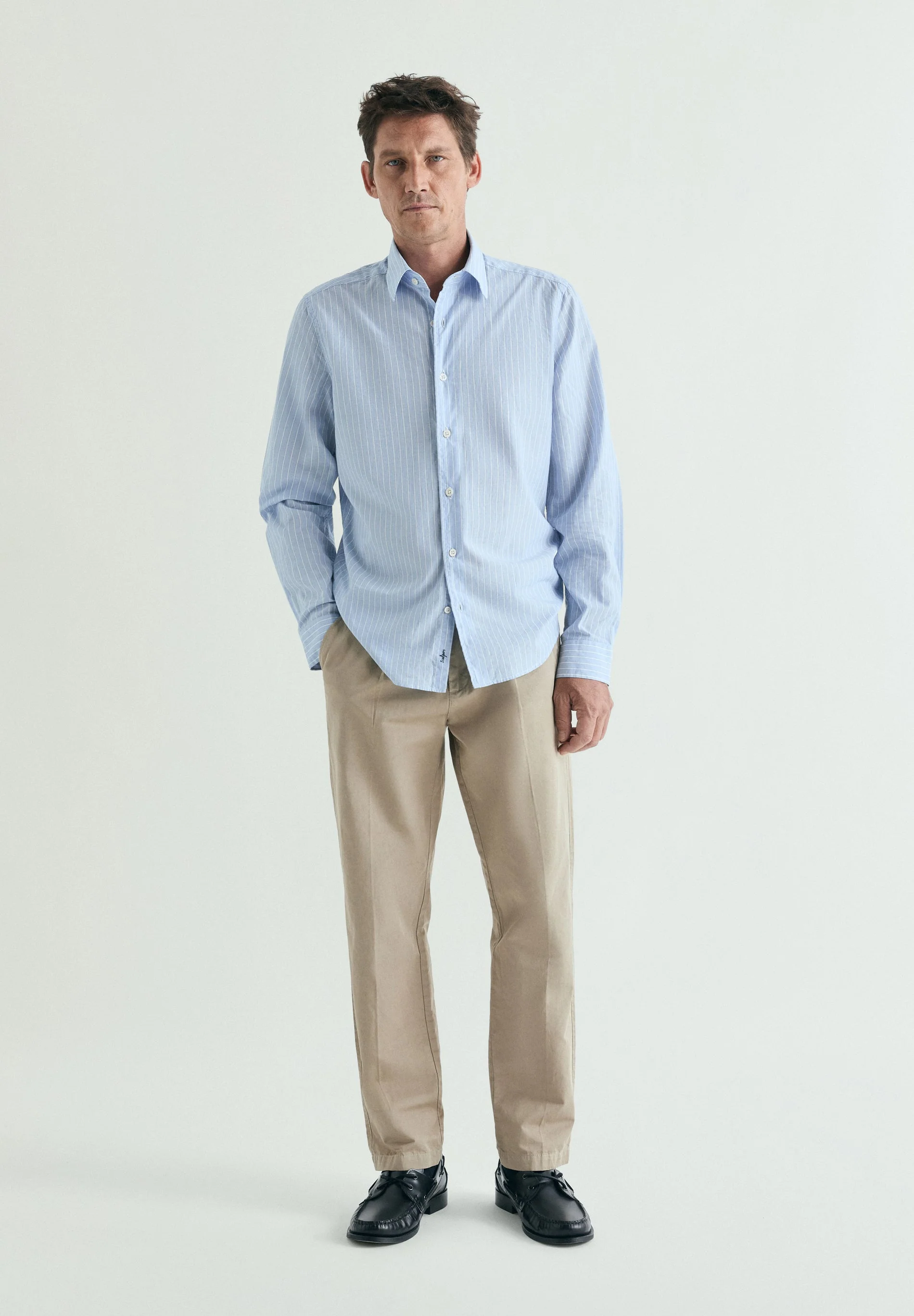 REGULAR FIT STRIPED COTTON SHIRT - Image 5