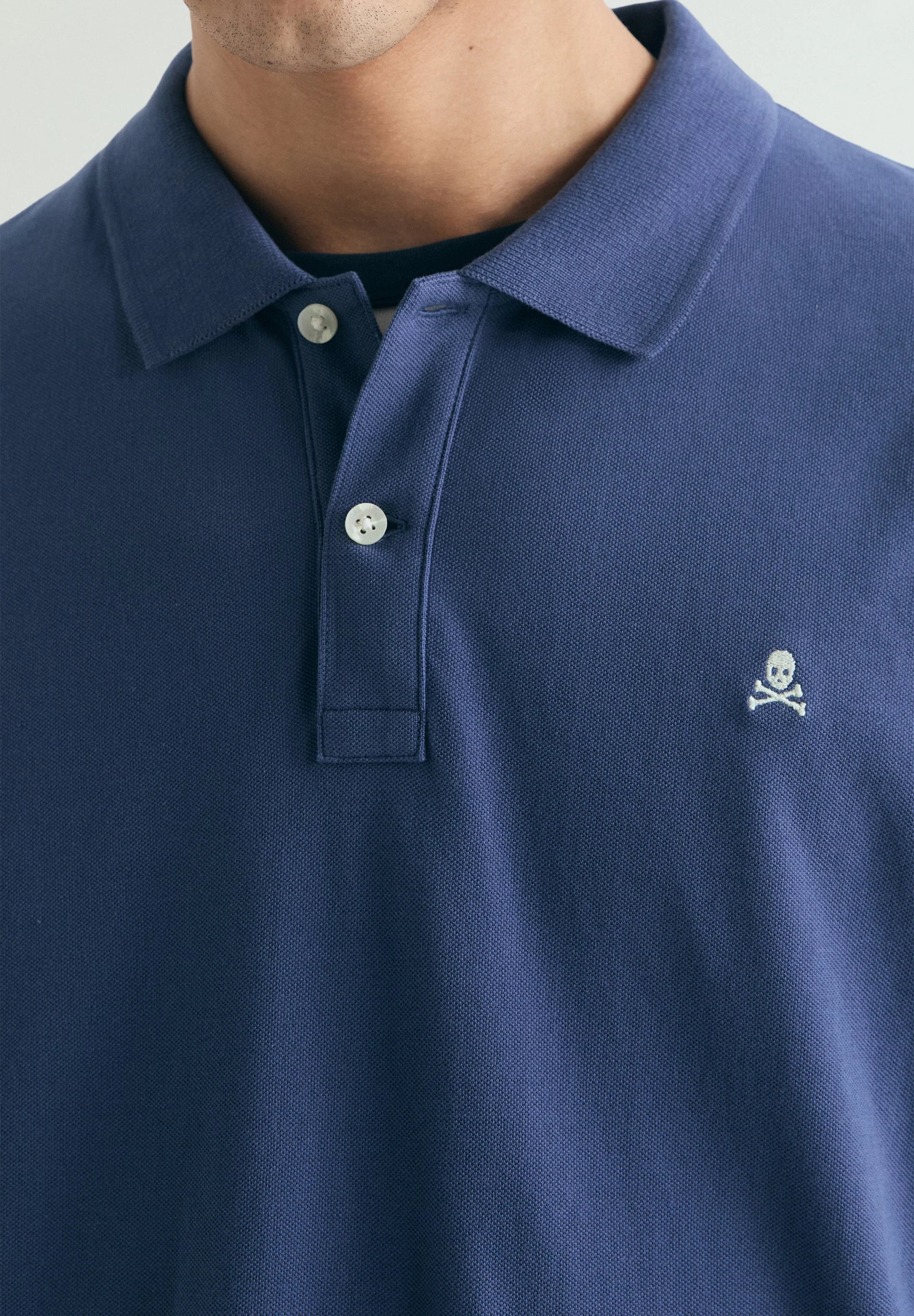 PIQUÉ POLO SHIRT WITH CONTRAST SKULL - Image 2