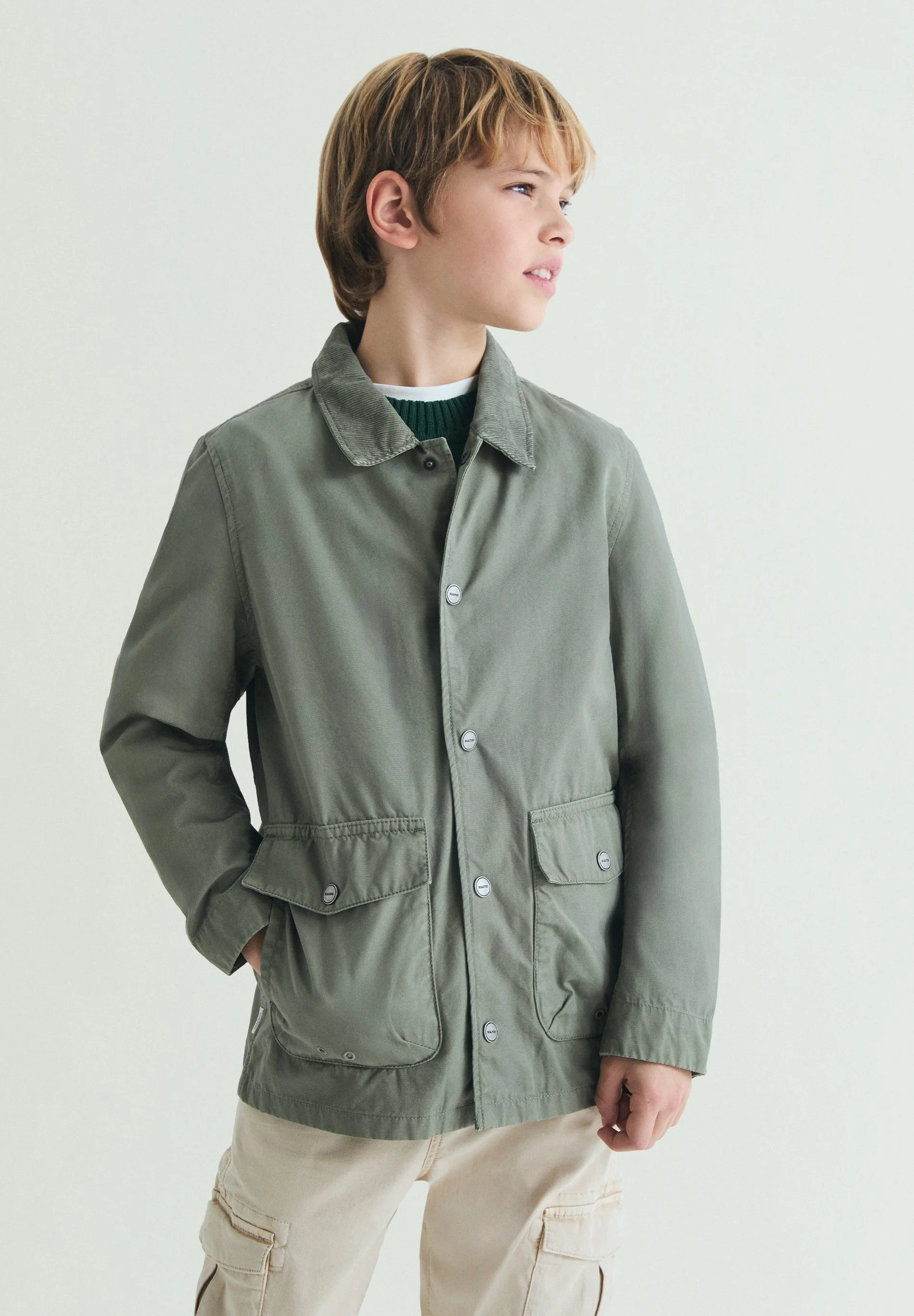 COTTON JACKET WITH POCKETS - Image 2