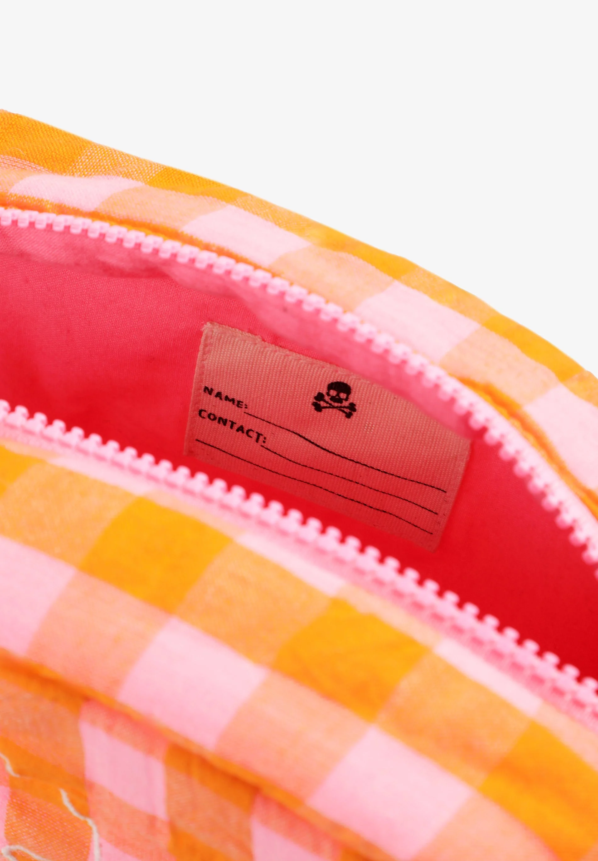 GINGHAM TOILETRY BAG WITH SIDE HANDLE - Image 6