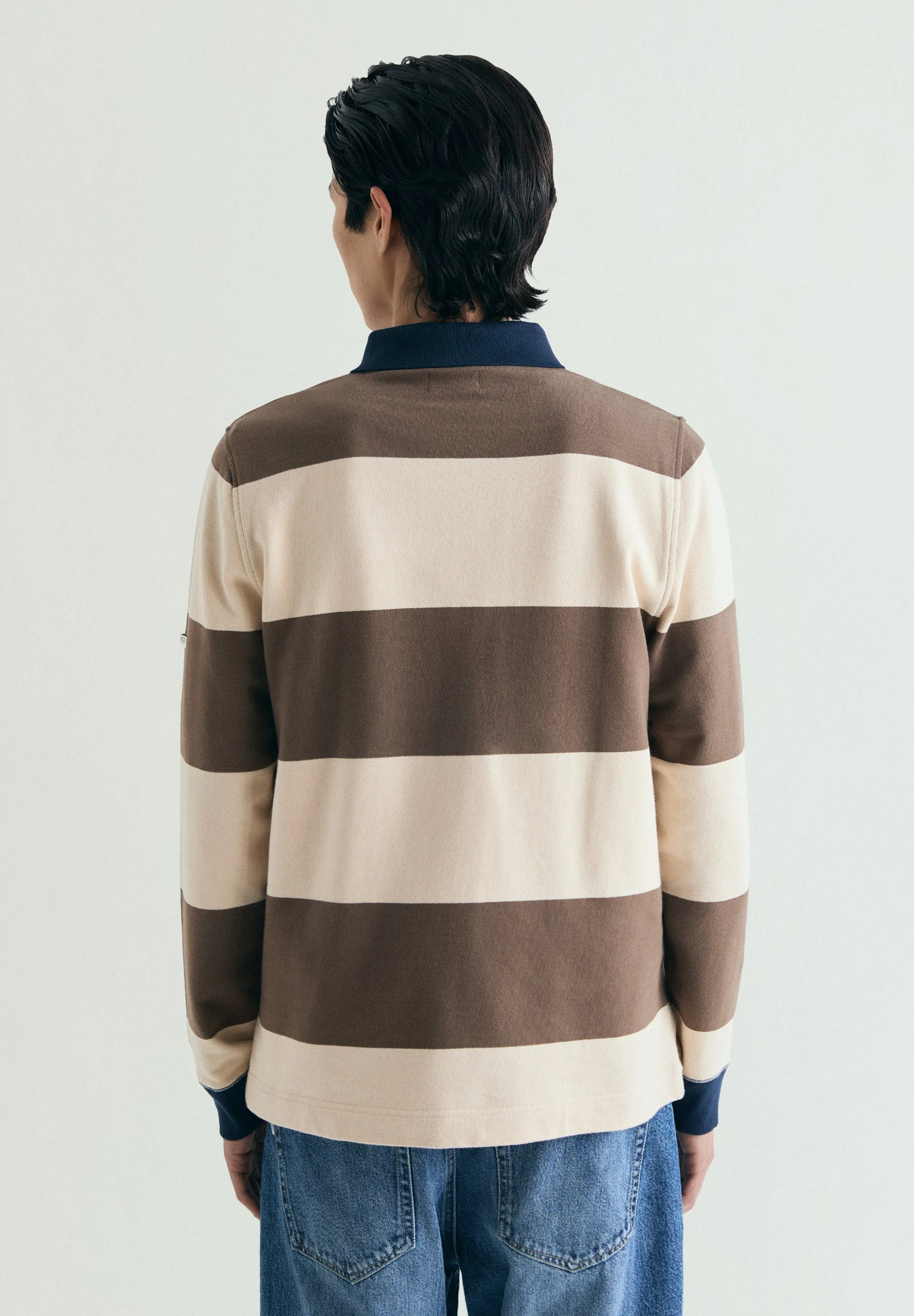 STRIPED SWEATSHIRT WITH CONTRAST COLLAR - Image 5