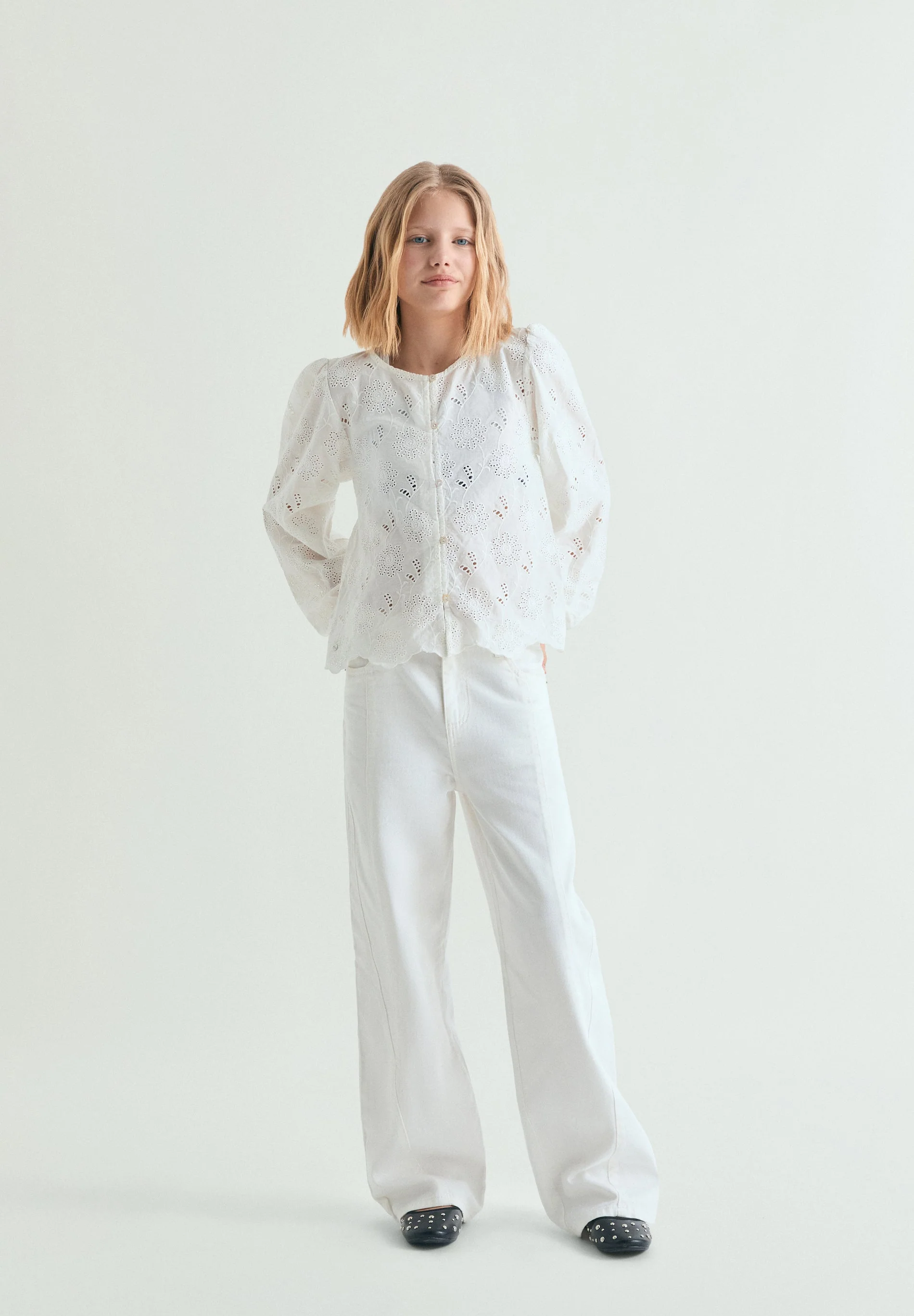 PERFORATED BLOUSE WITH BUTTONS - Image 5