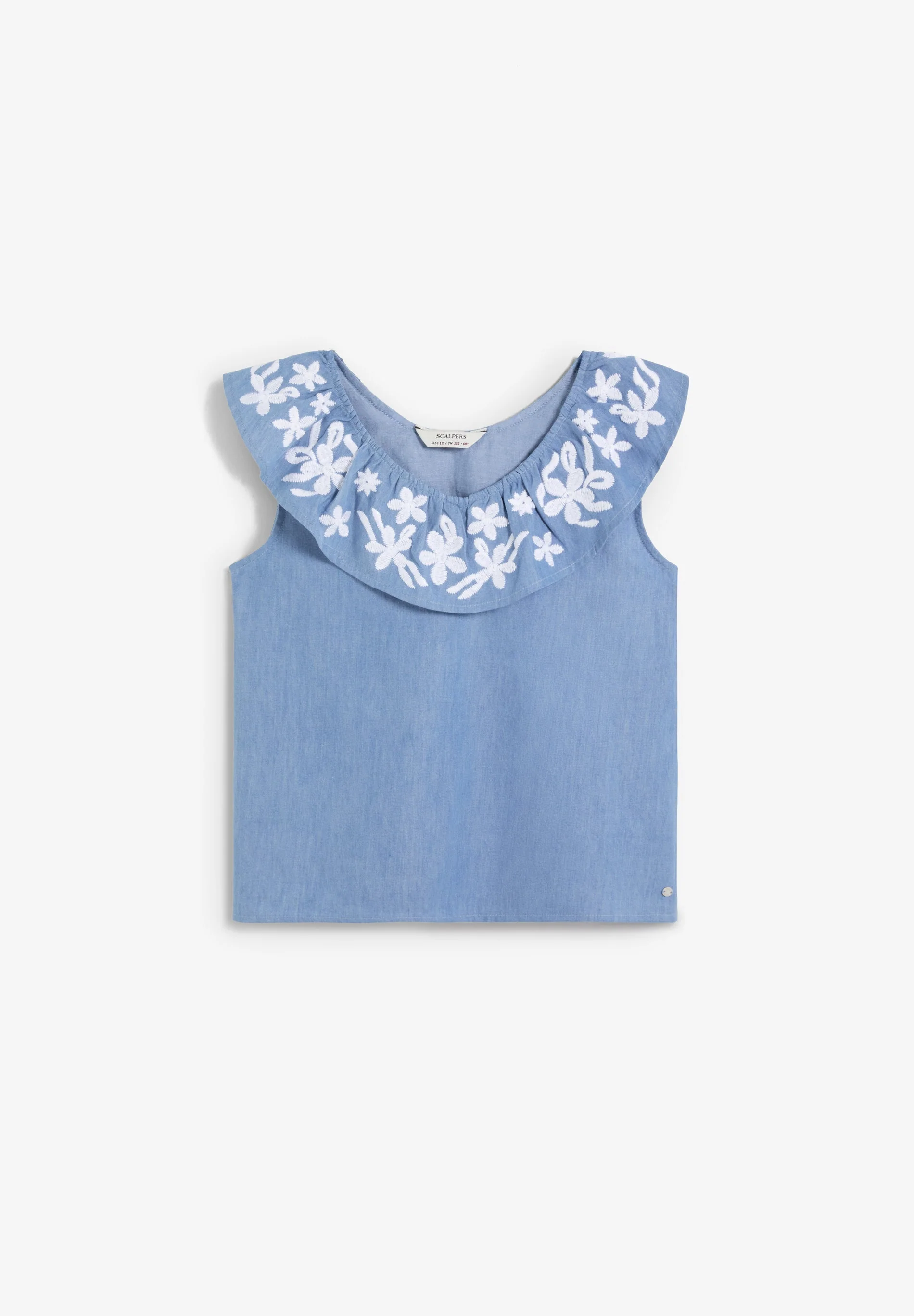 EMBROIDERED DENIM BLOUSE - Image 2