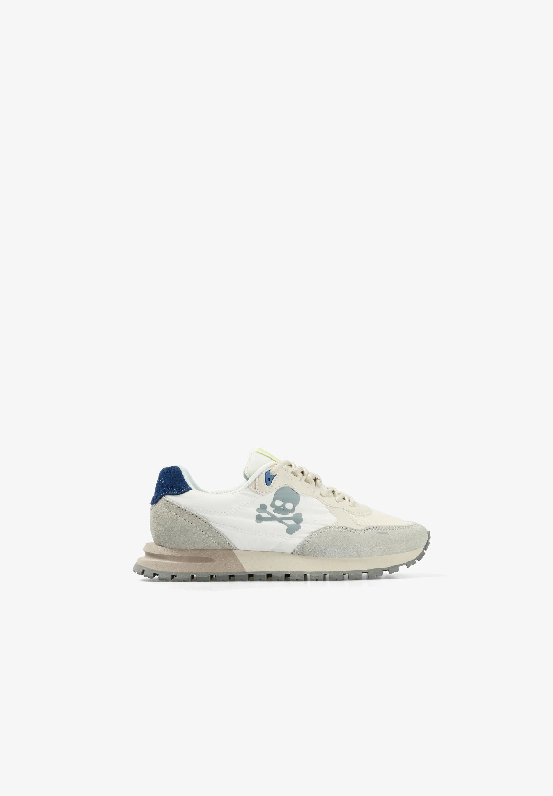 BLUE CONTRAST SKULL SNEAKERS