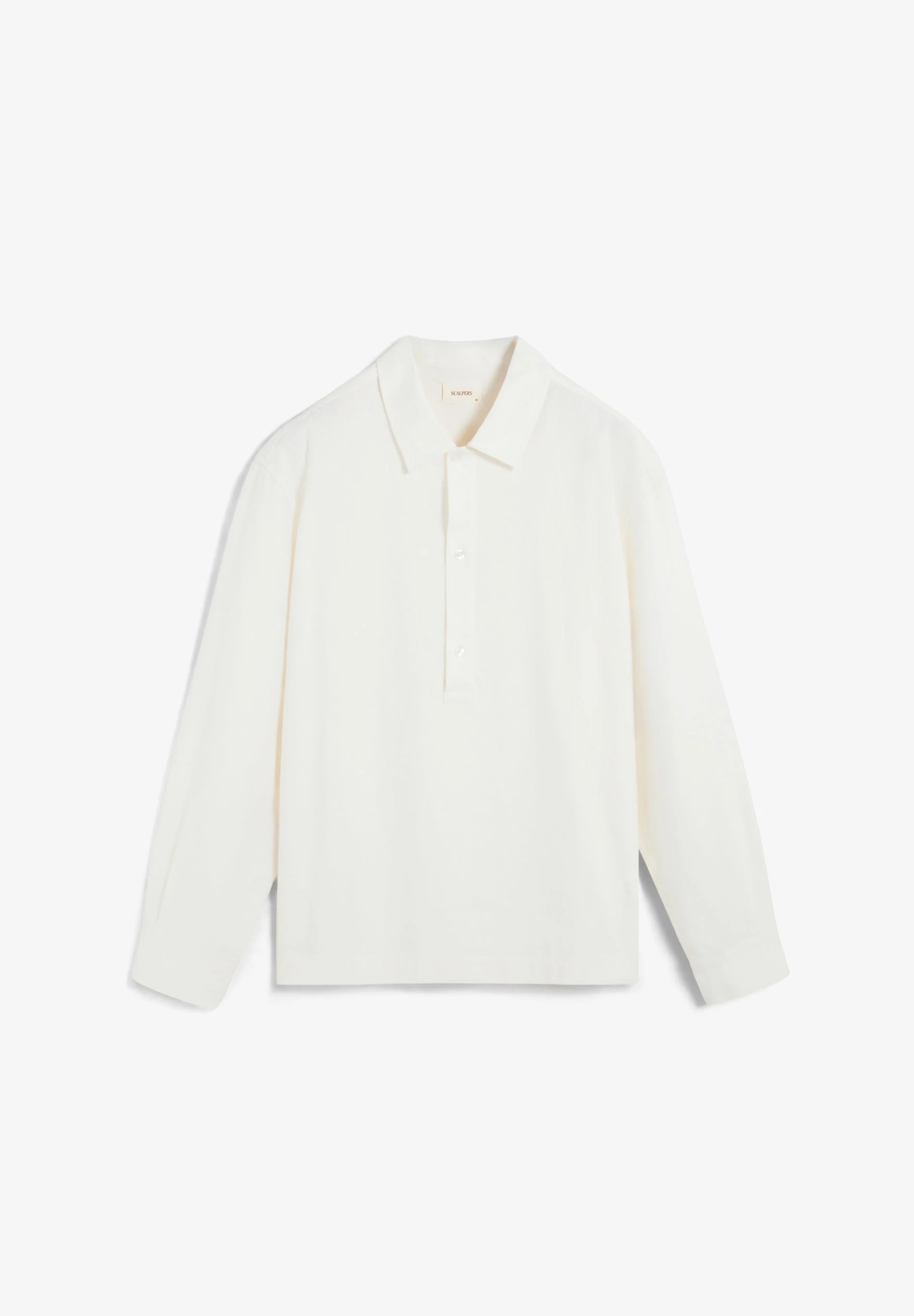 LINEN LOOSE FIT POLO SHIRT