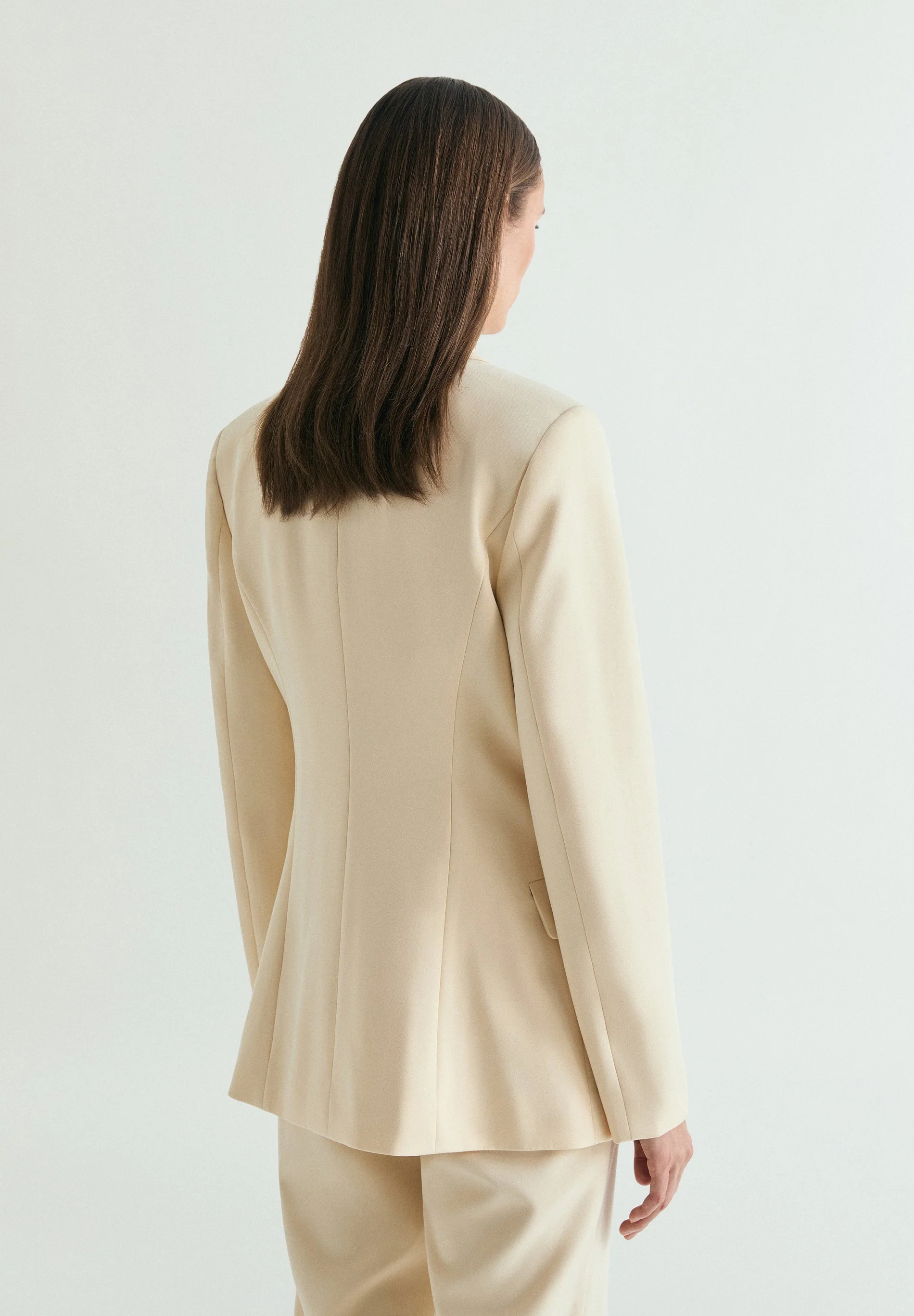 PLAIN DOUBLE-BREASTED BLAZER - Image 7