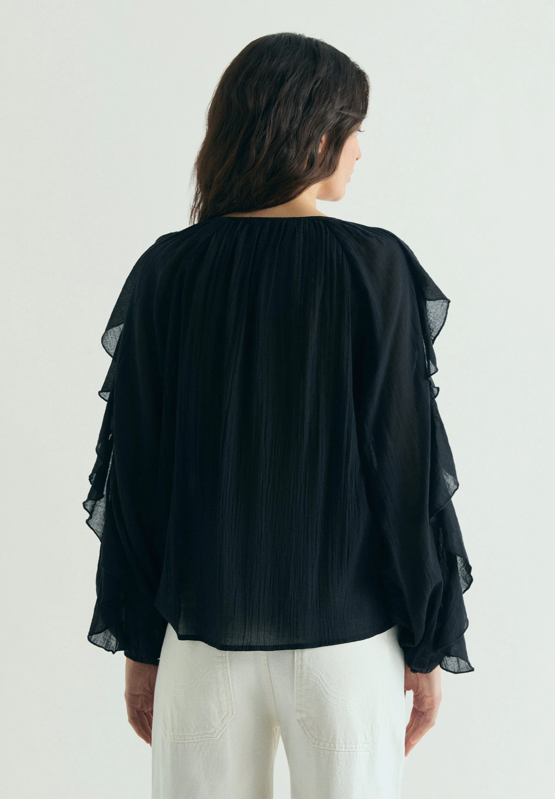 COTTON RUFFLED BLOUSE - Image 5