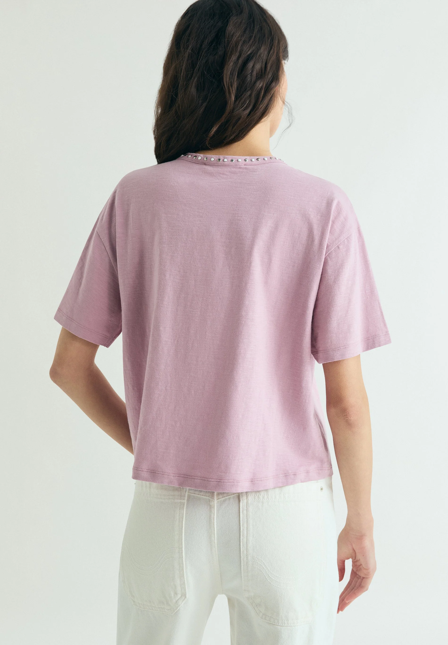 STUDDED T-SHIRT WITH POCKET - Image 3