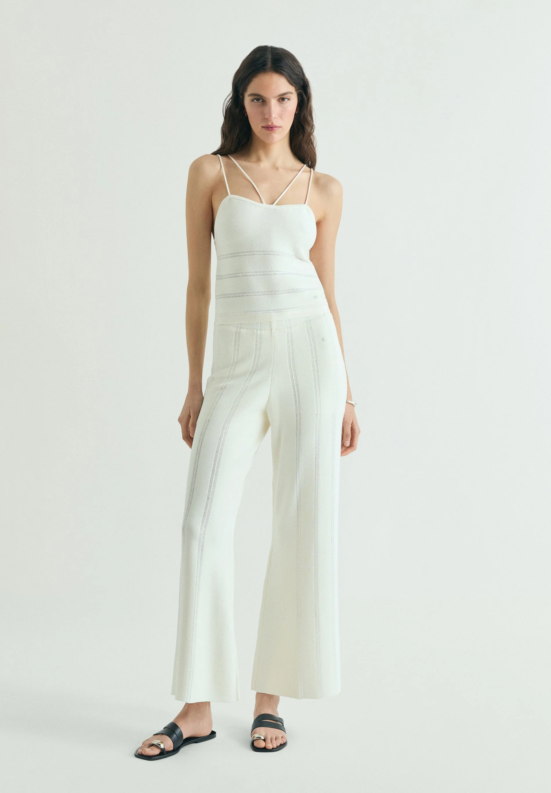TROUSERS WITH RIBBED DETAIL - Image 2