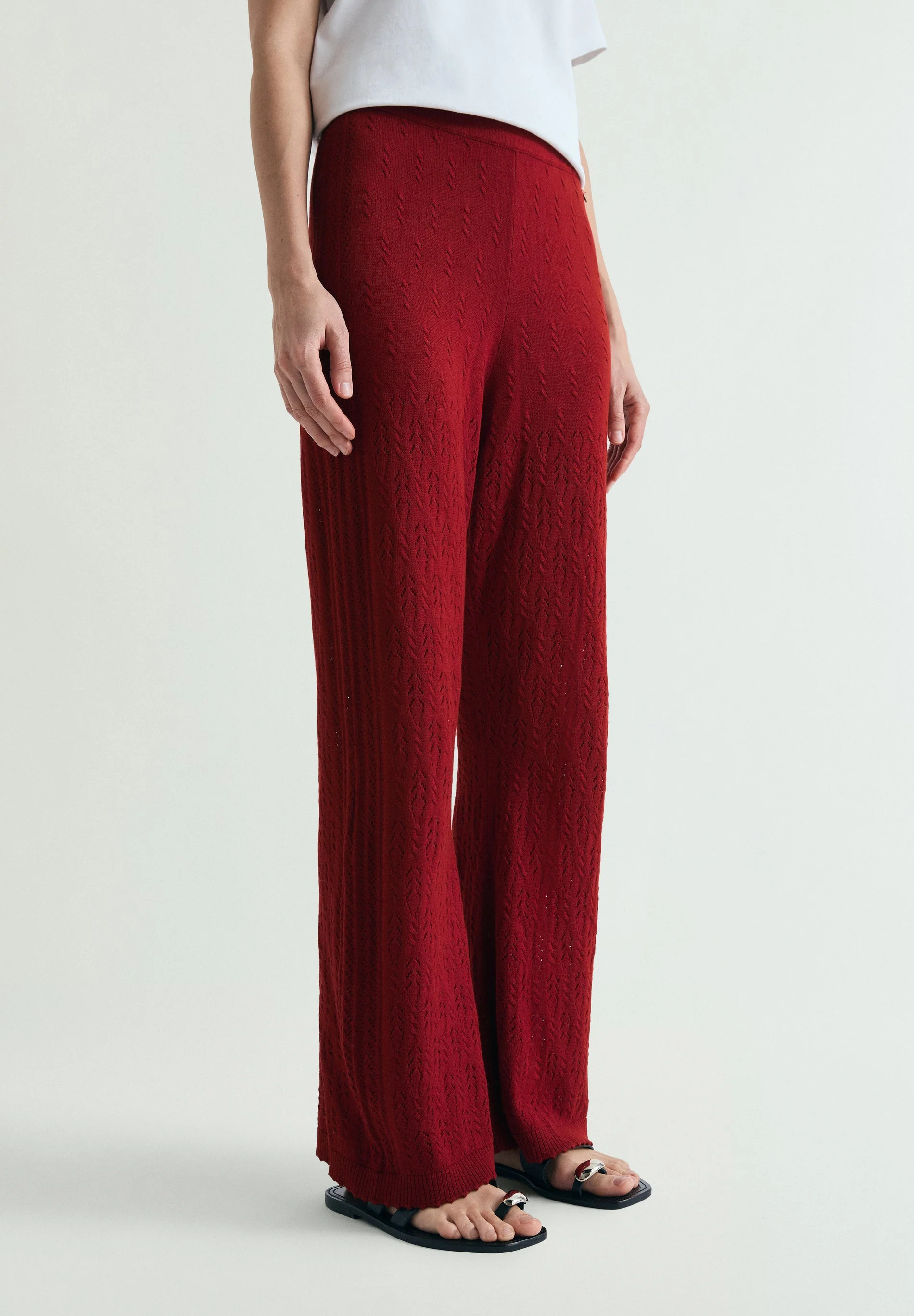 POINTELLE CUT-OUT TROUSERS - Image 3
