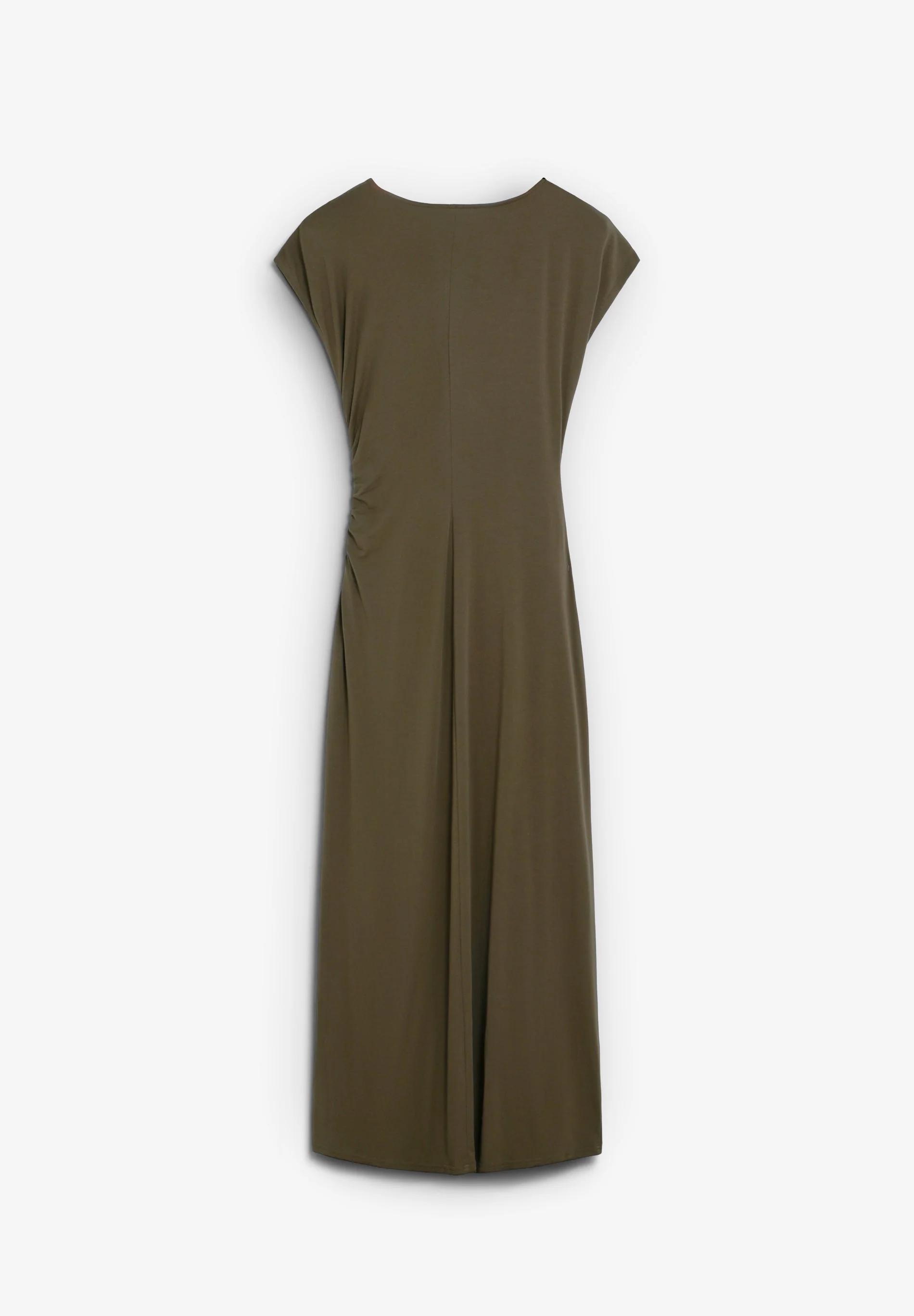 DRAPED CUPRO DRESS - Image 2