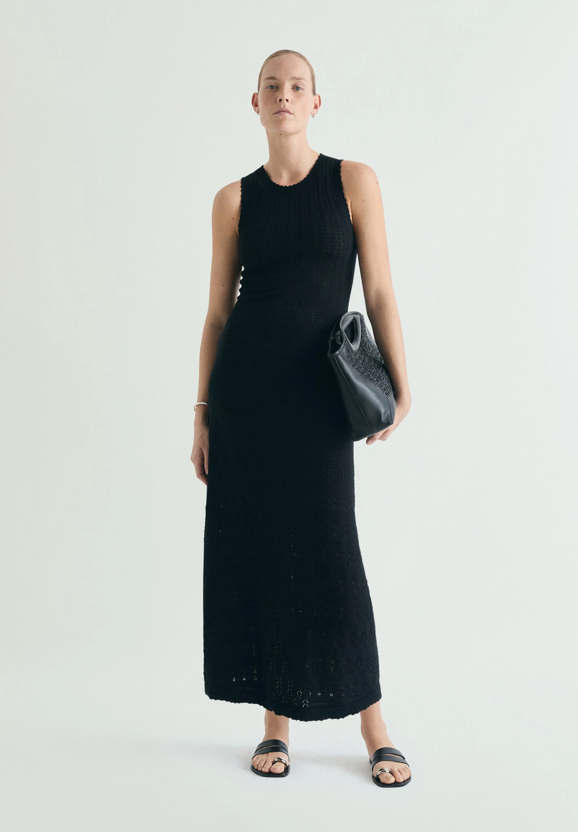 OPENWORK KNIT DRESS