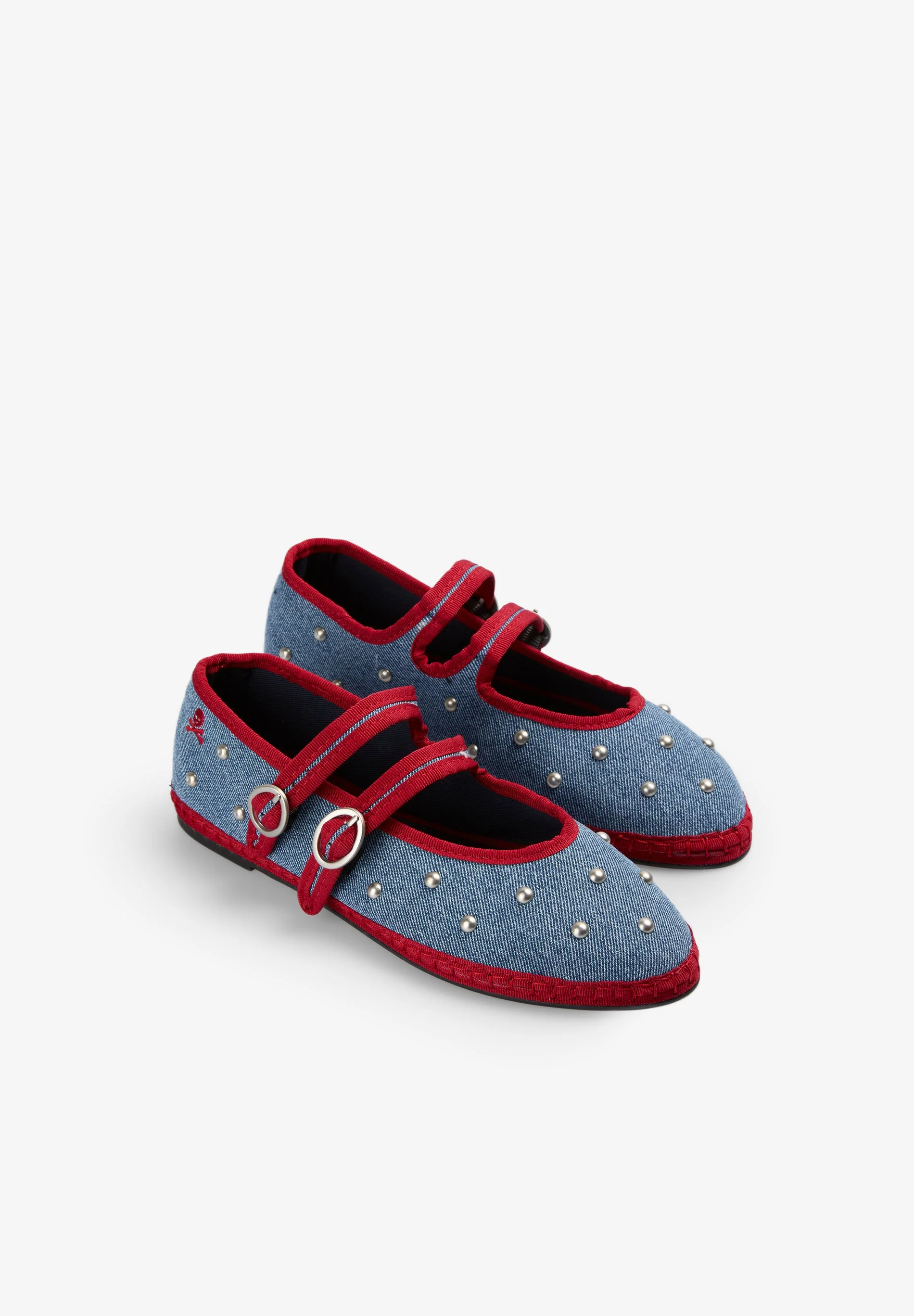 SCDENIMDOUBLESTRAP STUDS SLIPPER - Image 2