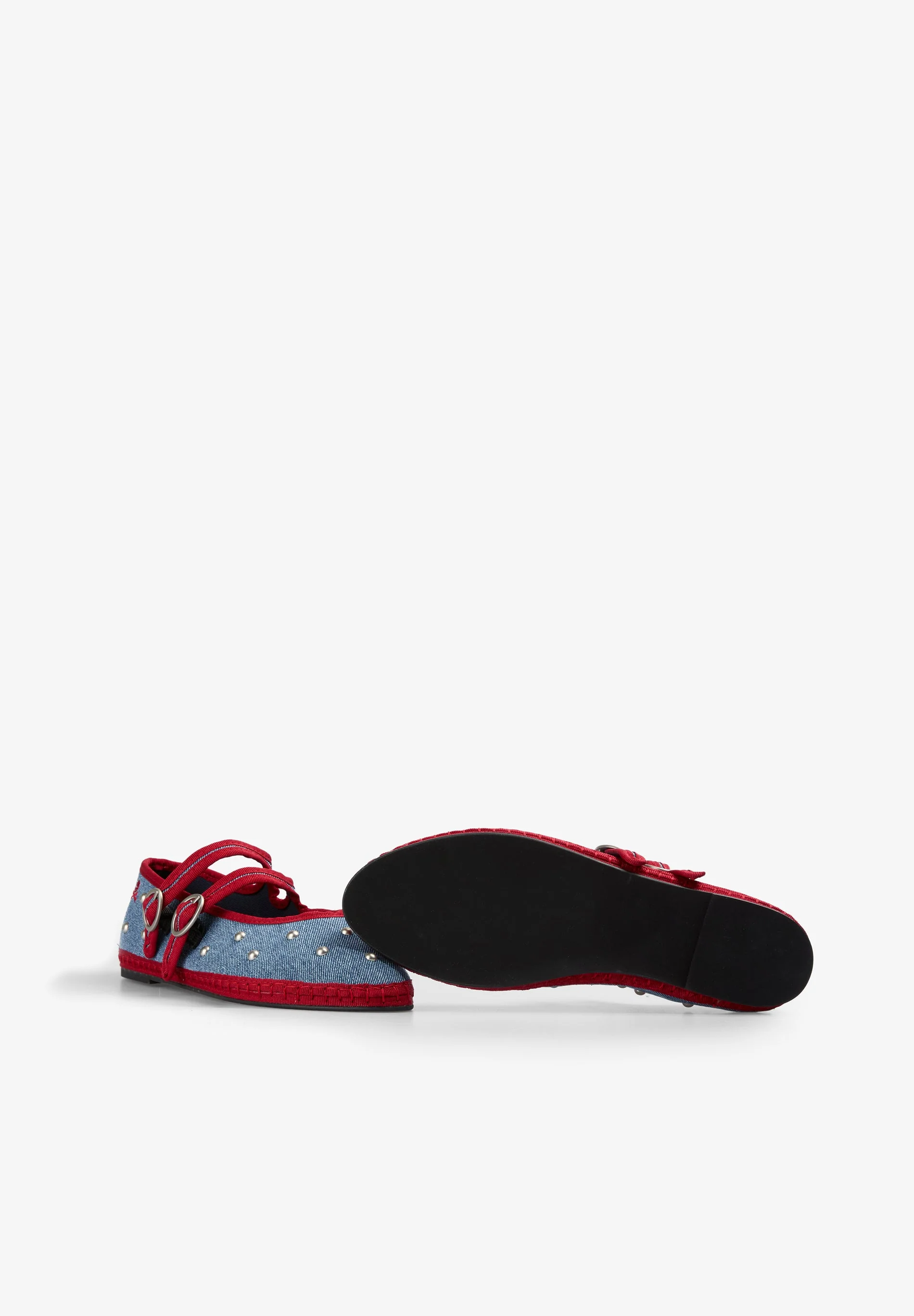 SCDENIMDOUBLESTRAP STUDS SLIPPER - Image 4