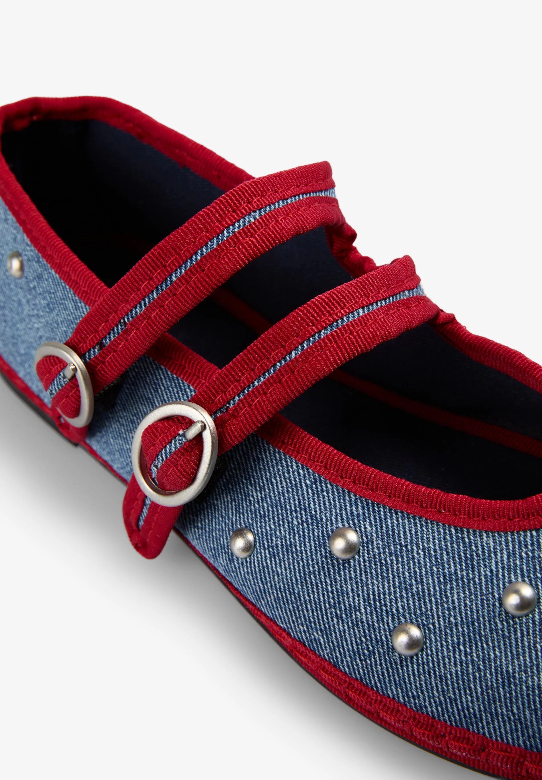 SCDENIMDOUBLESTRAP STUDS SLIPPER - Image 6