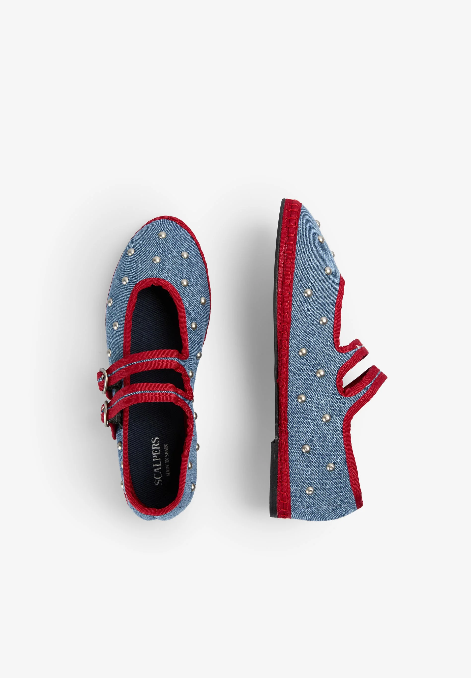SCDENIMDOUBLESTRAP STUDS SLIPPER - Image 8