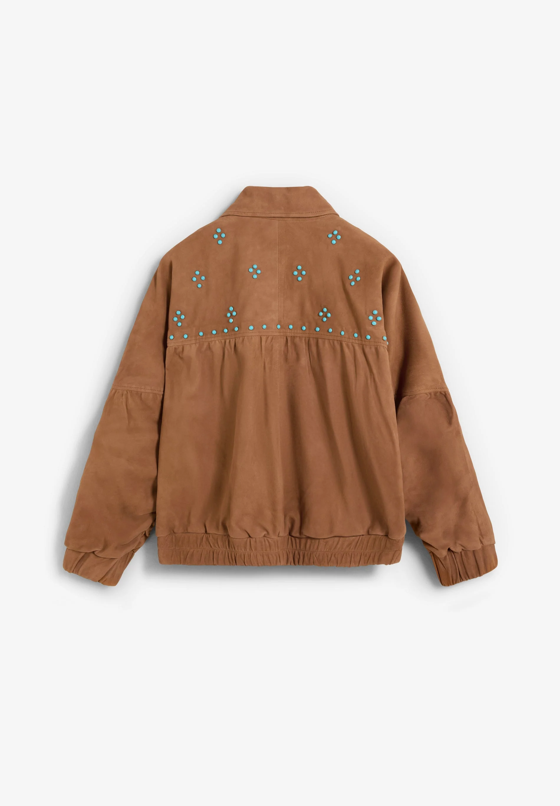 STUDDED SUEDE BOMBER JACKET - Image 7