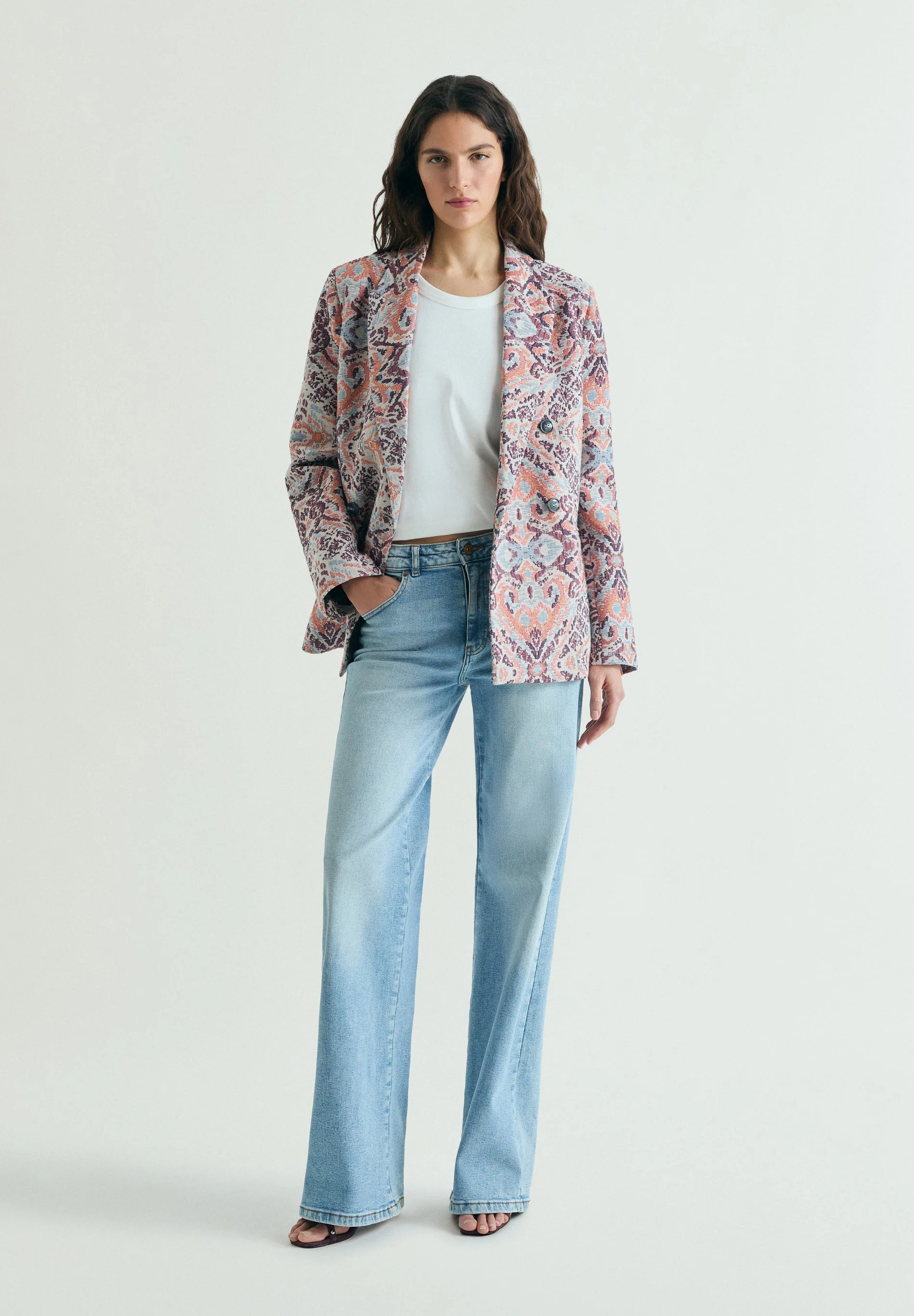 JACQUARD PRINT BLAZER - Image 2