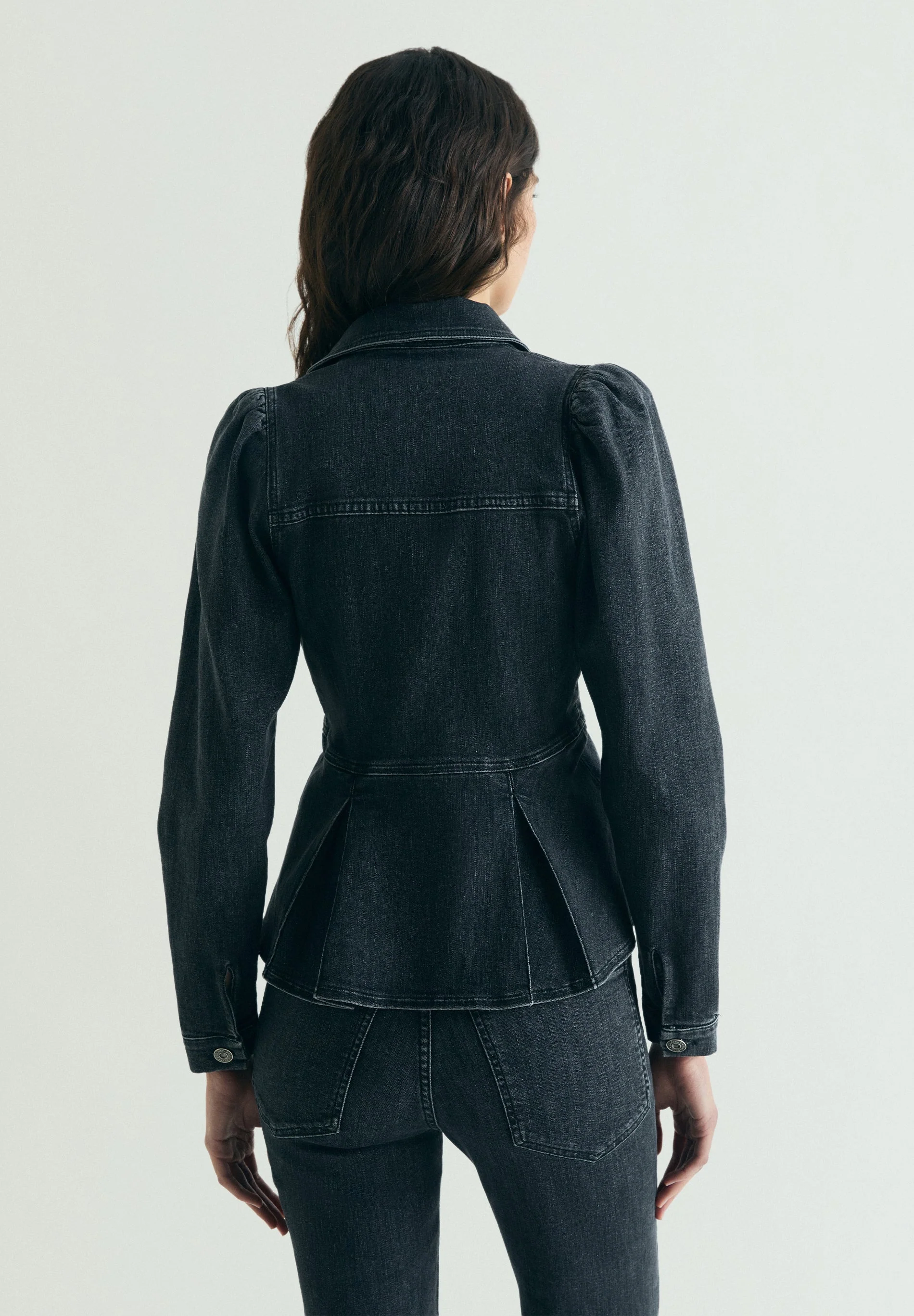 DENIM PUFF SLEEVE SHIRT - Image 4