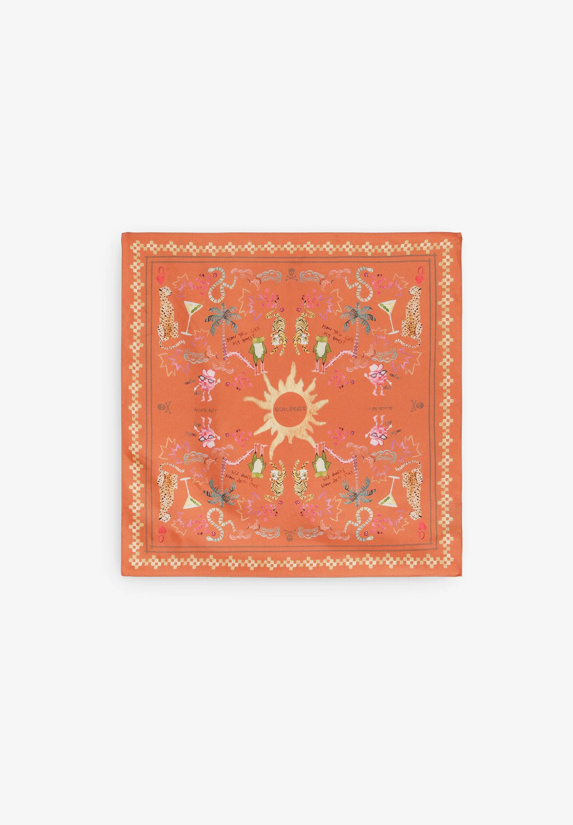 100% SILK PRINTED HANDKERCHIEF