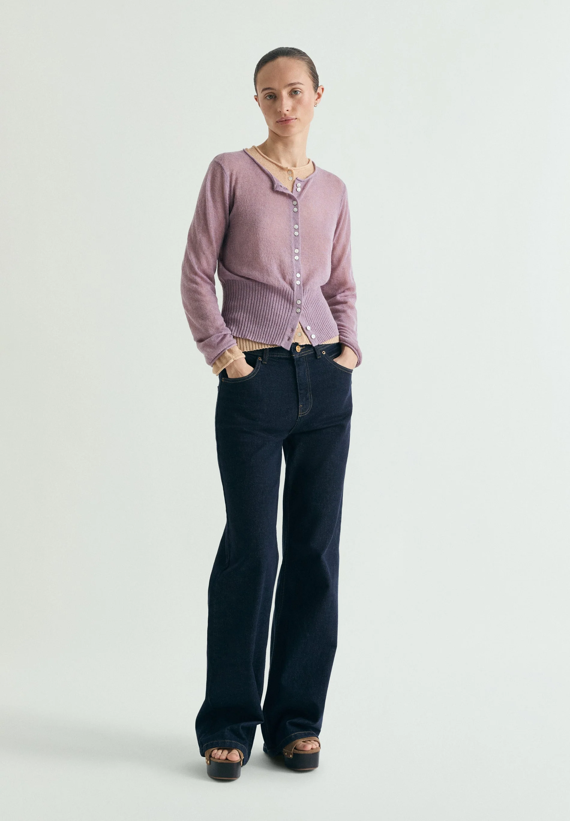 CARDIGAN WITH TIE NECK - Image 3