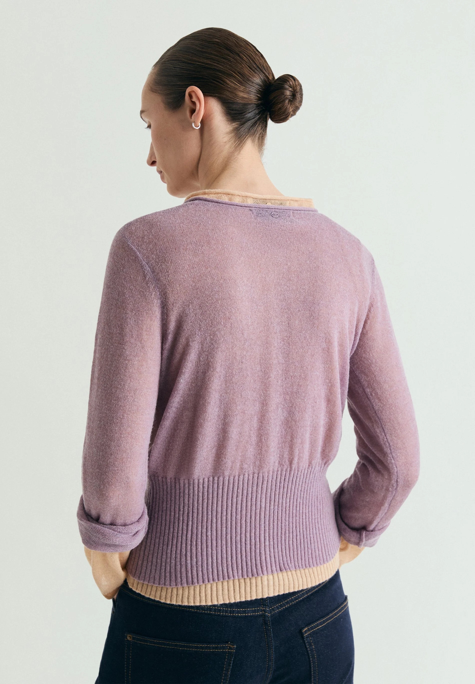 CARDIGAN WITH TIE NECK - Image 5