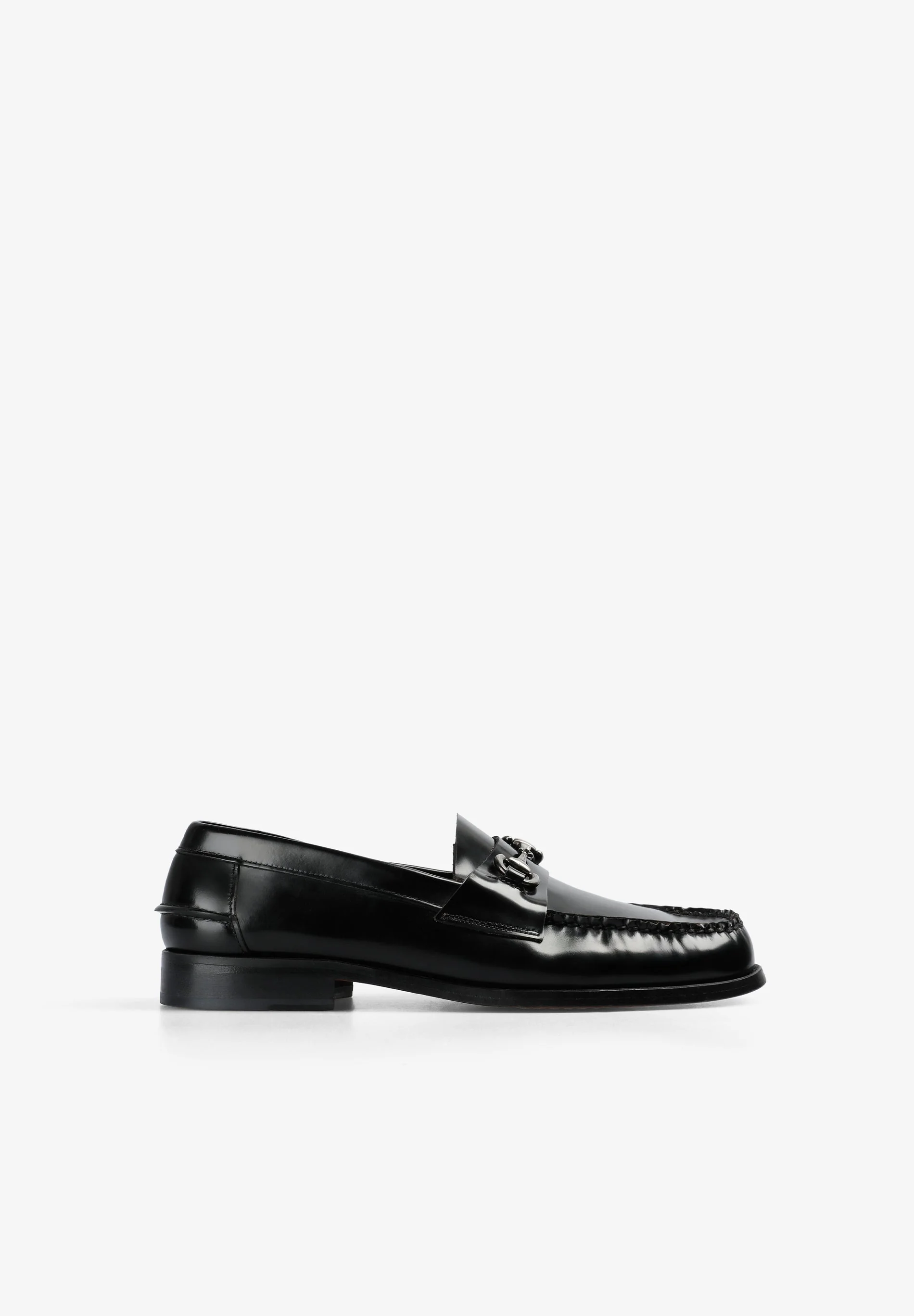 LEATHER LOAFERS WITH BUCKLE - Image 2