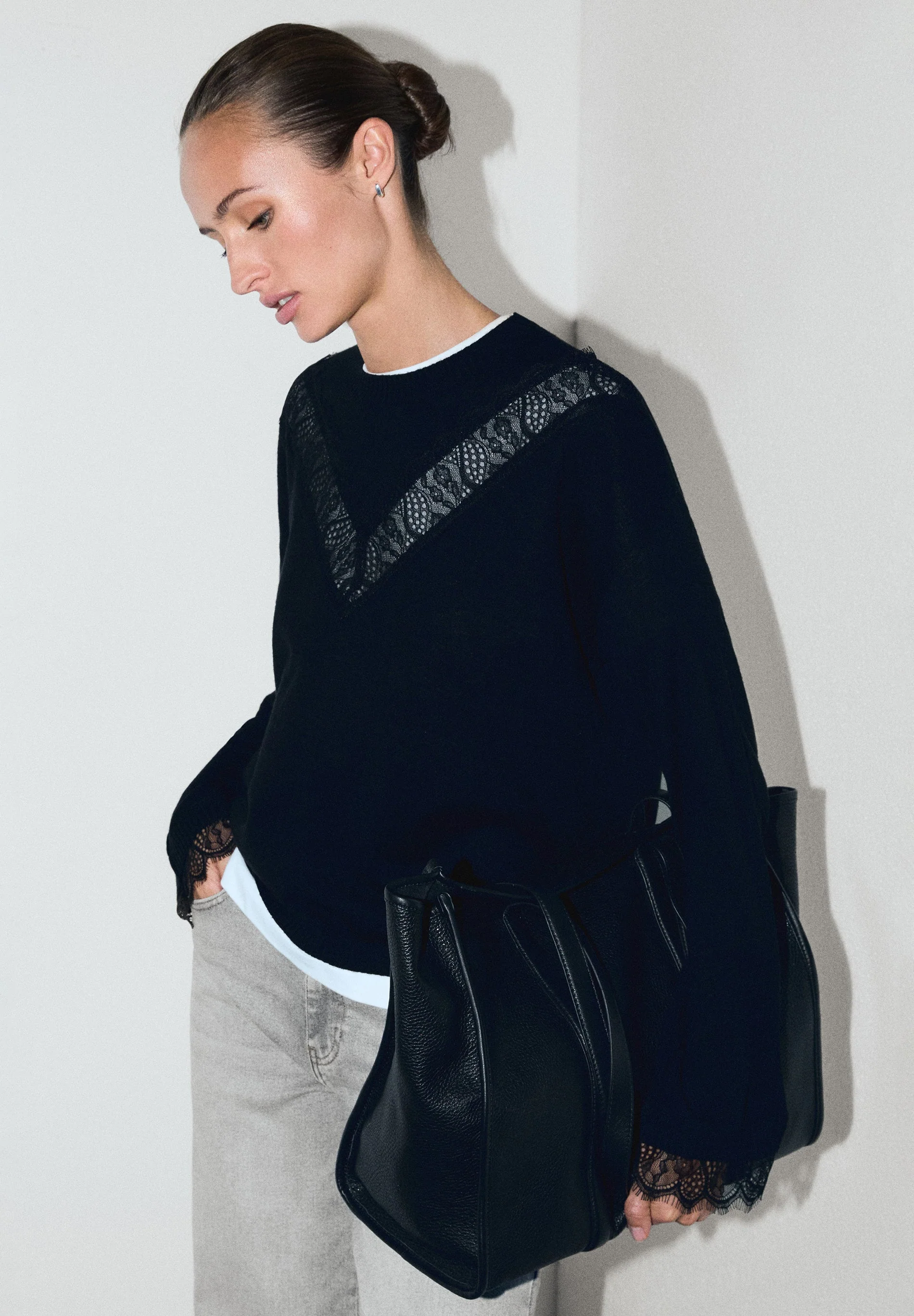 LACE DETAIL SWEATER
